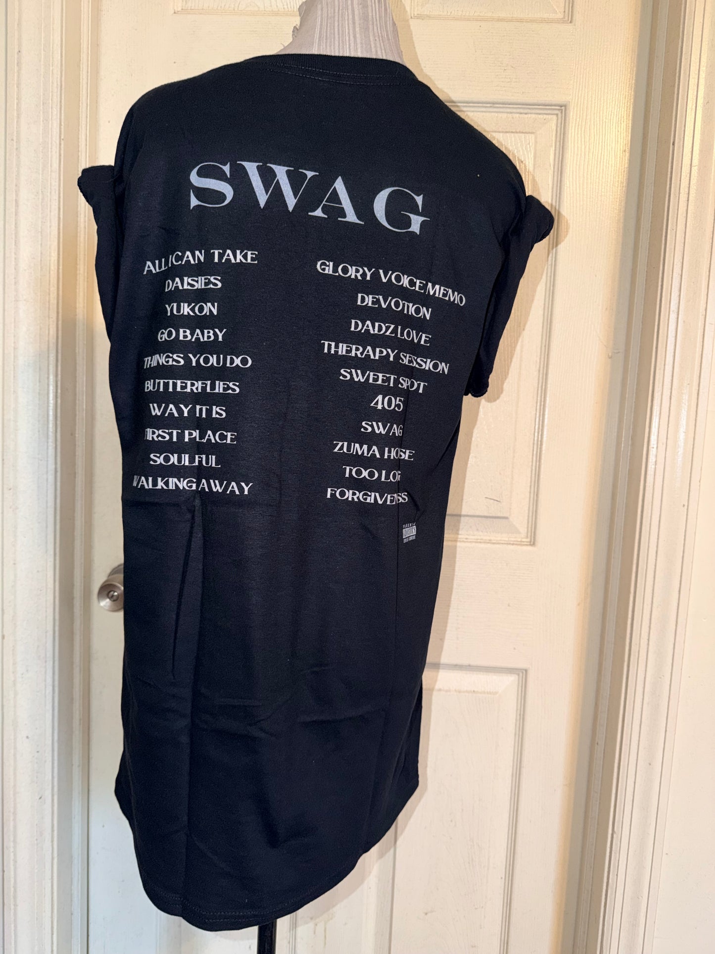 Justin Bieber Double Sided Oversized Distressed Tee