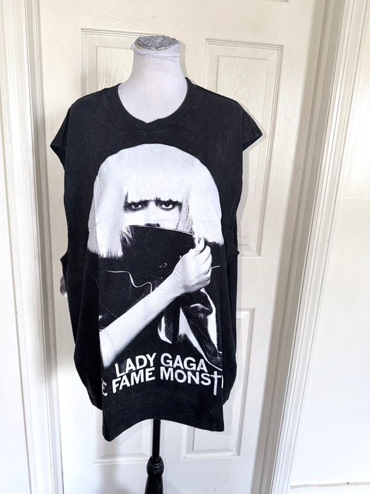 Lady Gaga Oversized Distressed Tank