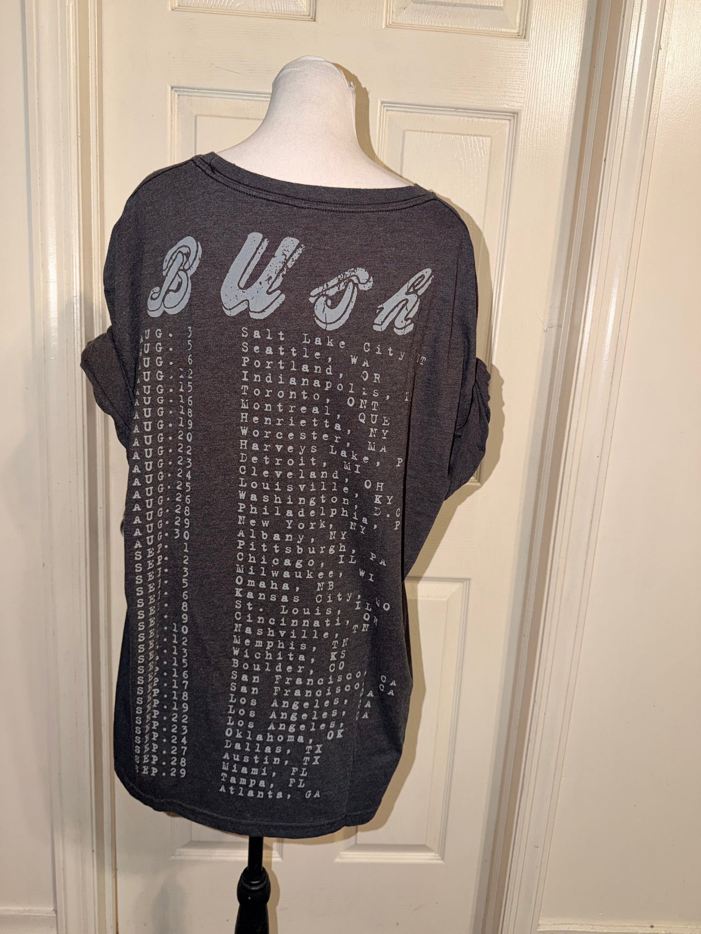 Bush Double Sided Oversized Distressed Tee
