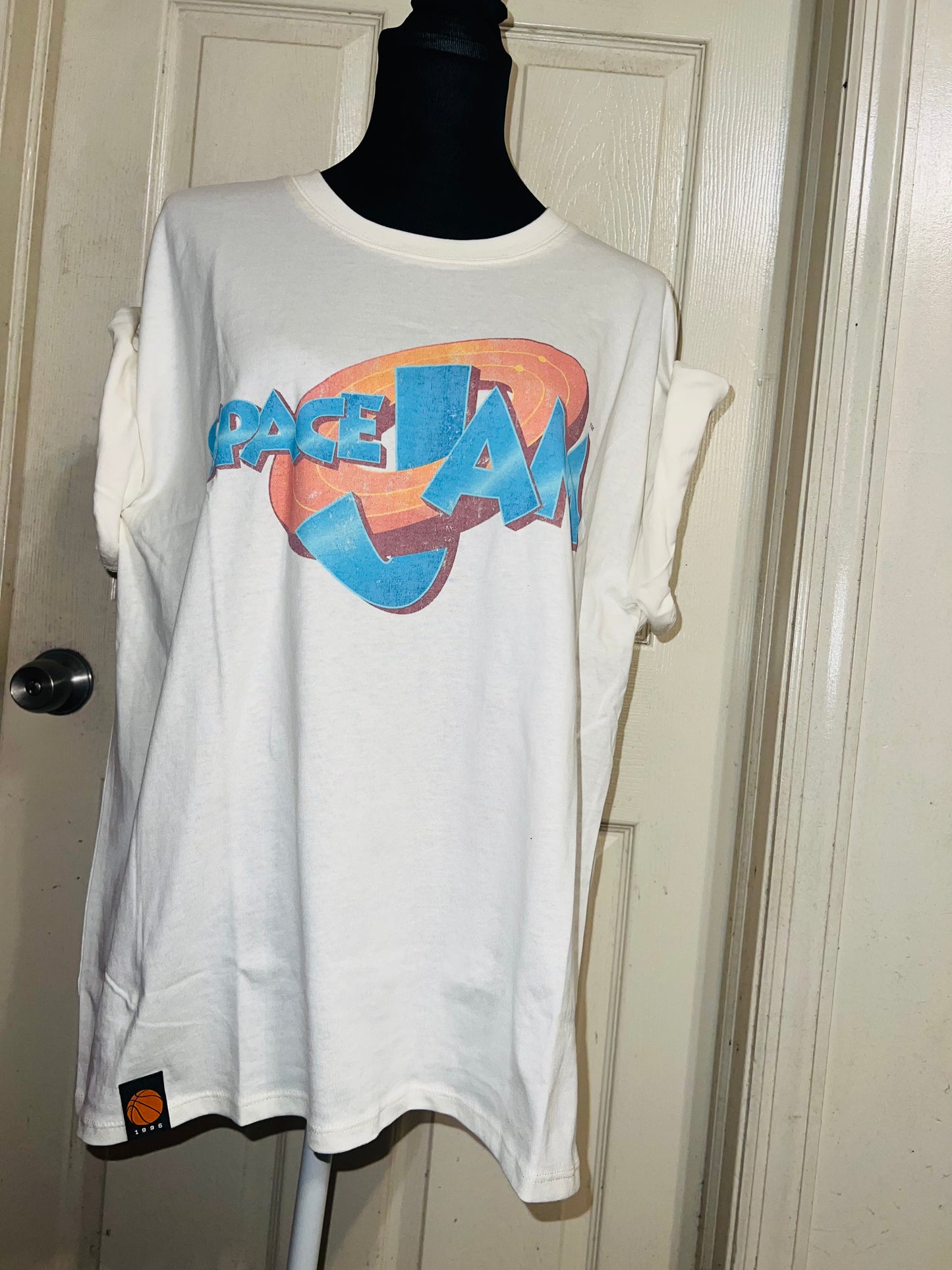 Space Jam Oversized Distressed Oversized Tee