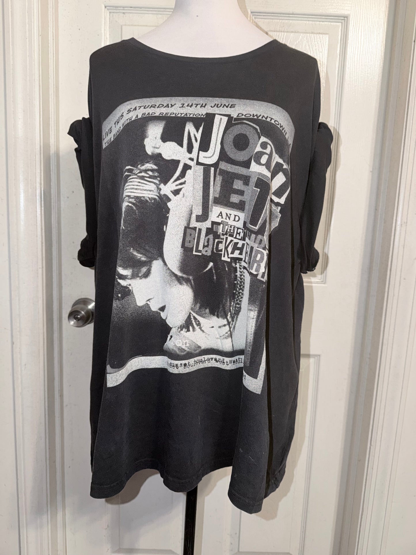Joan Jett and the Blackhearts Double Sided Oversized Distressed Tee