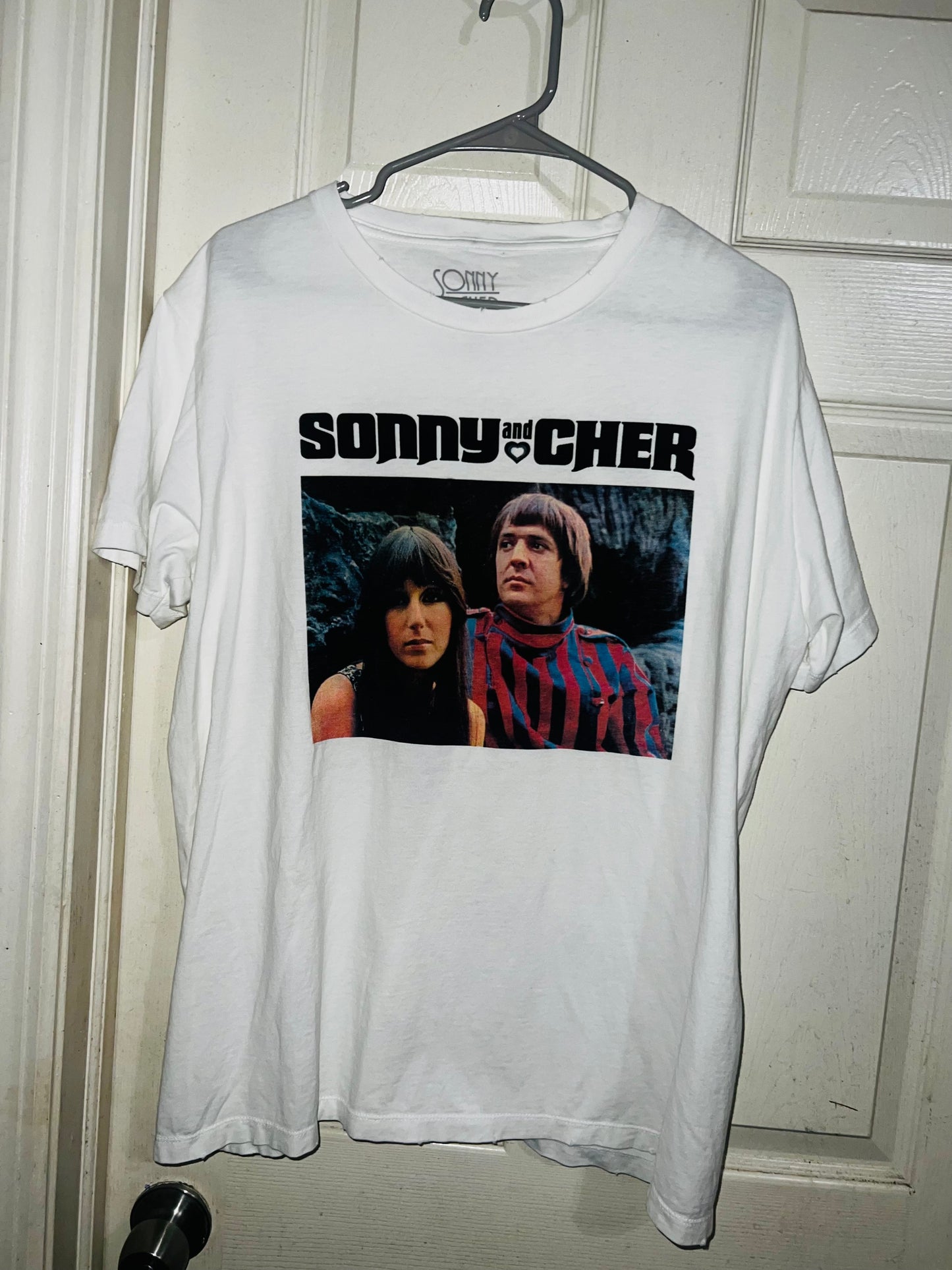 Sonny and Cher Oversized Distressed Tee