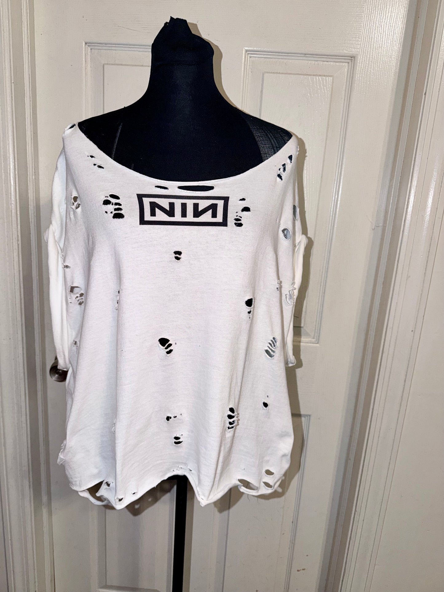 Nine Inch Nails Double Sided Oversized Distressed Tee