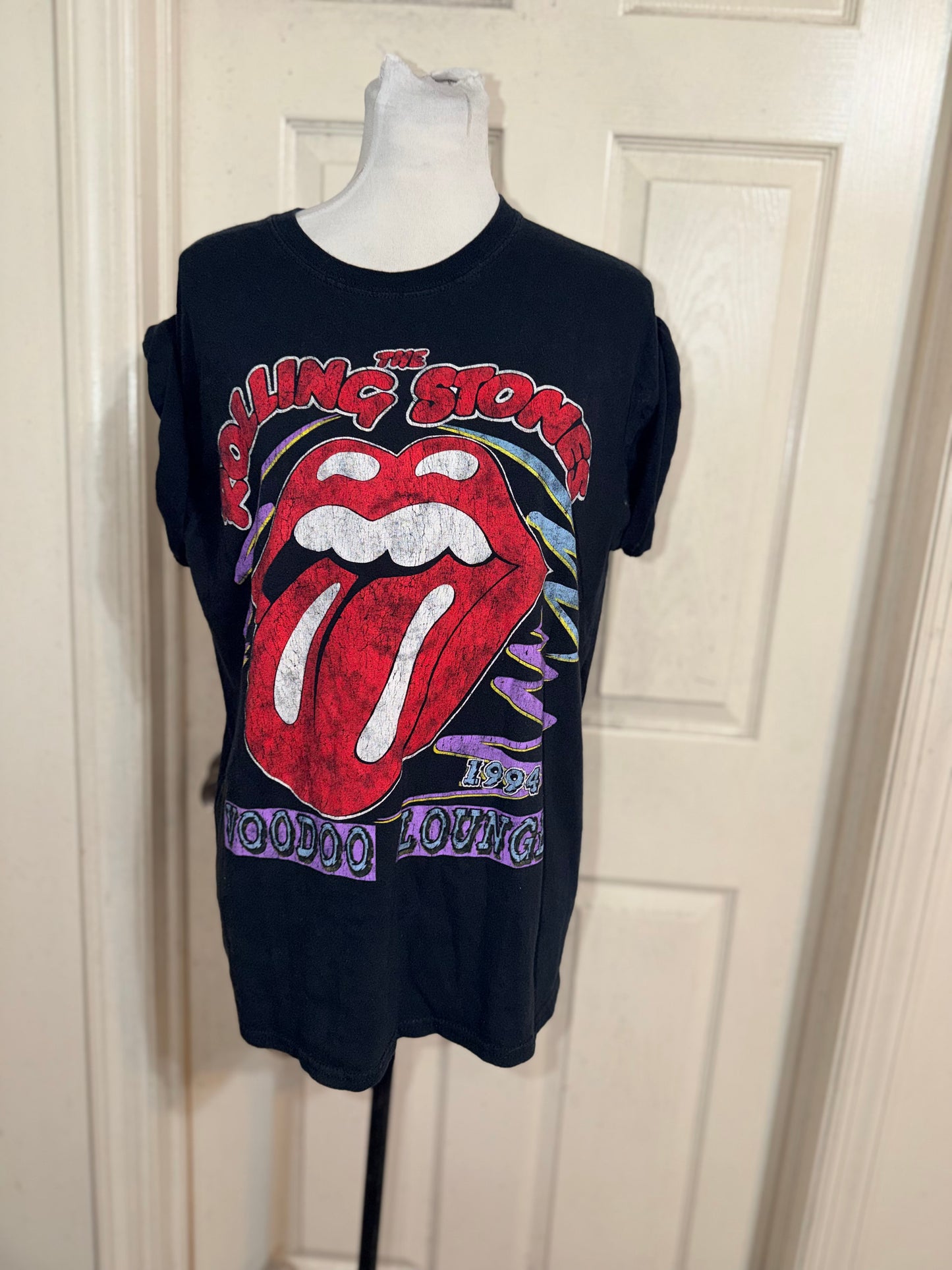 The Rolling Stones Double Sided Voodoo Oversized Distressed Tee
