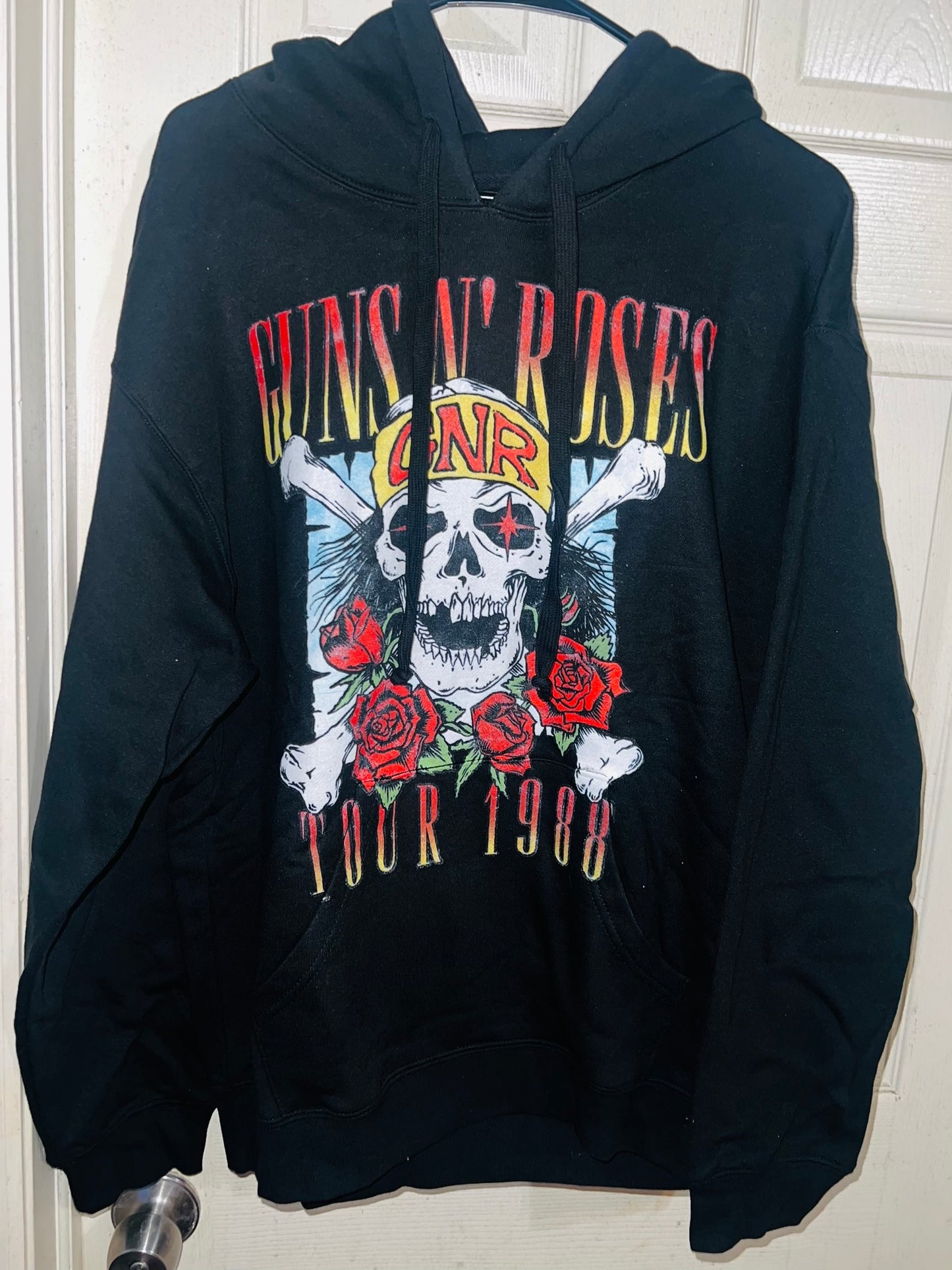 Guns n Roses Tour Oversized Drawstring Sweatshirt
