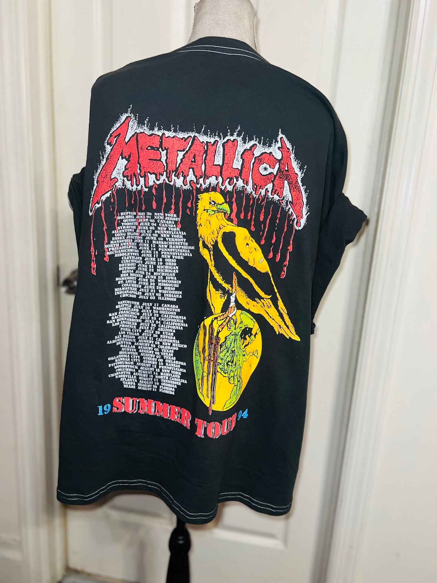 Metallica Double Sided Oversized Distressed Tee
