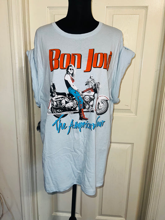 Bon Jovi Oversized Distressed Tee