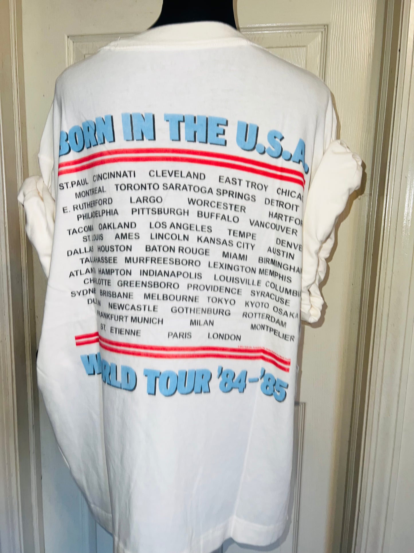 Bruce Springsteen and the Street Band Double Sided Oversized Distressed Tee