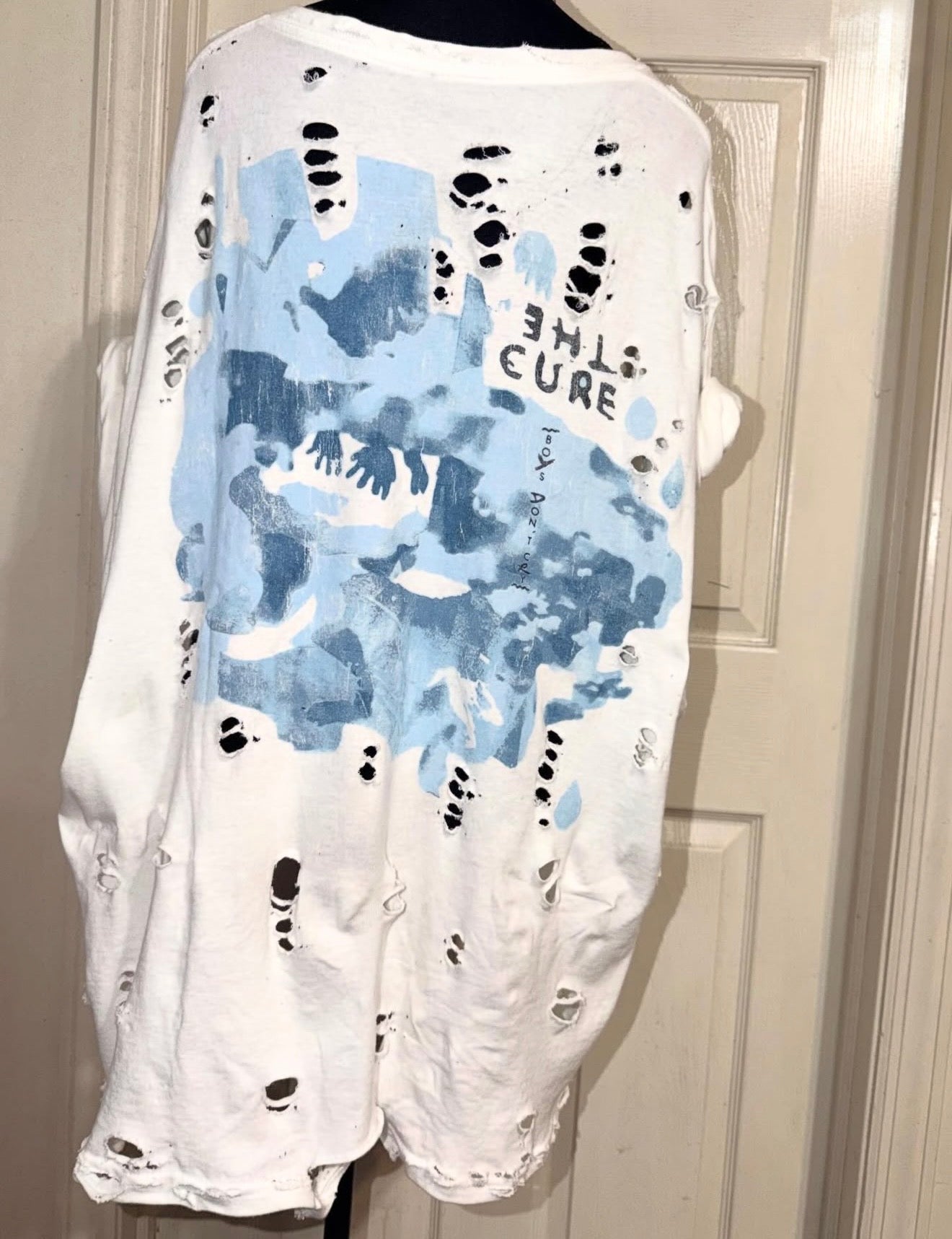 The Cure Double Sided Oversized Distressed Tee