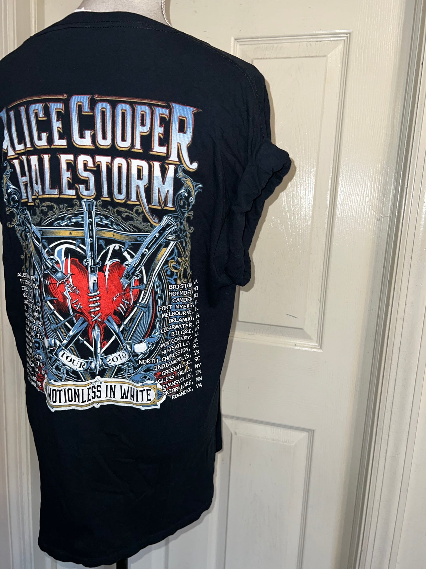 Alice Cooper Double Sided Oversized Distressed Tee