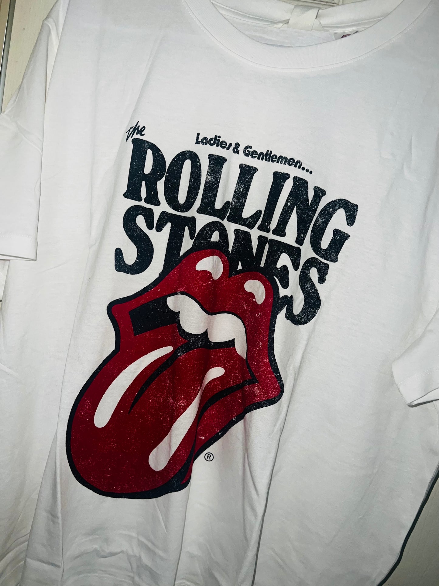 The Rolling Stones White Oversized Tee