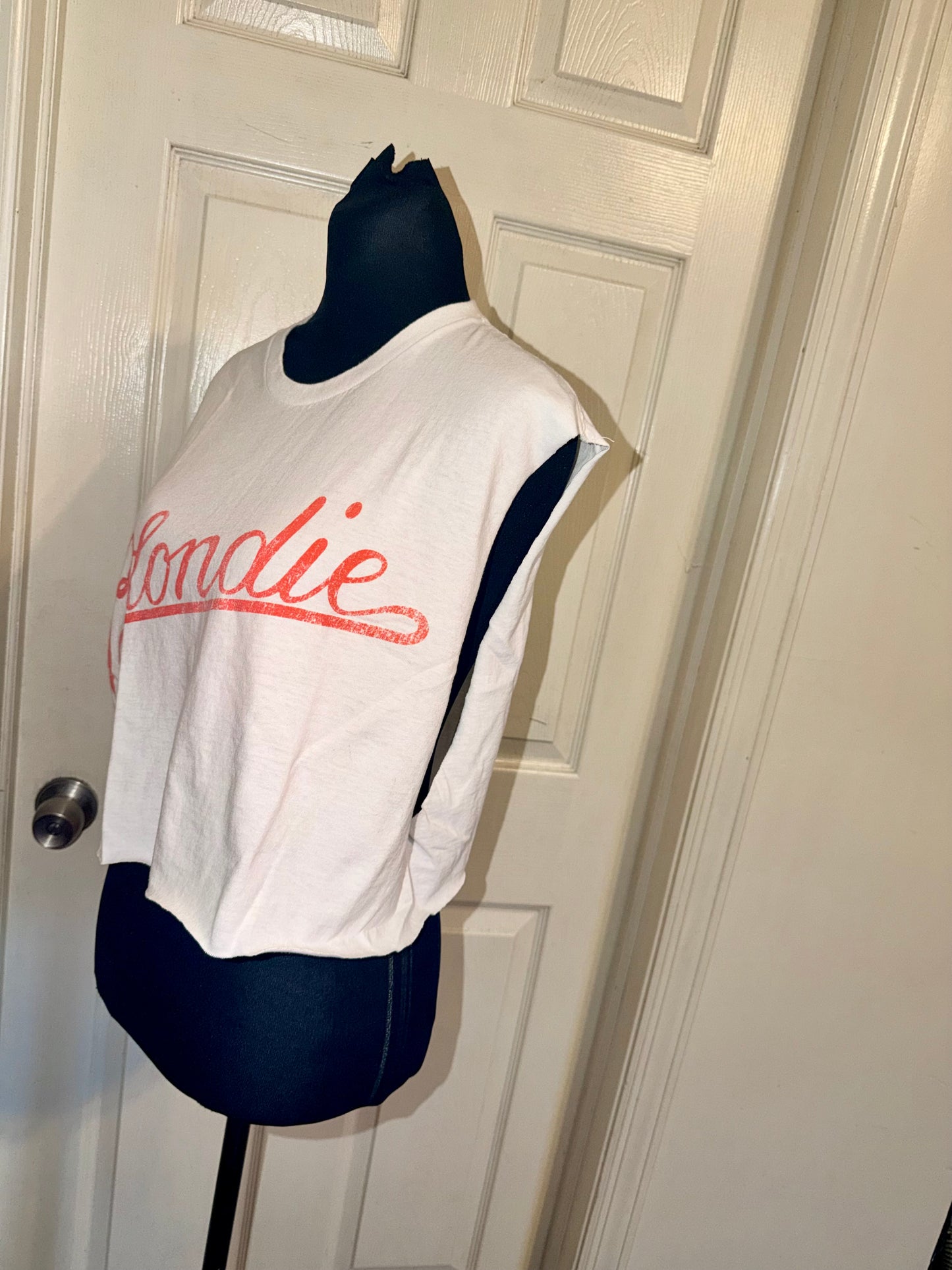 Blondie Oversized Distressed Cropped Tank
