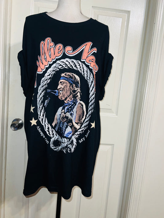 Willie Nelson Oversized Distressed Tee