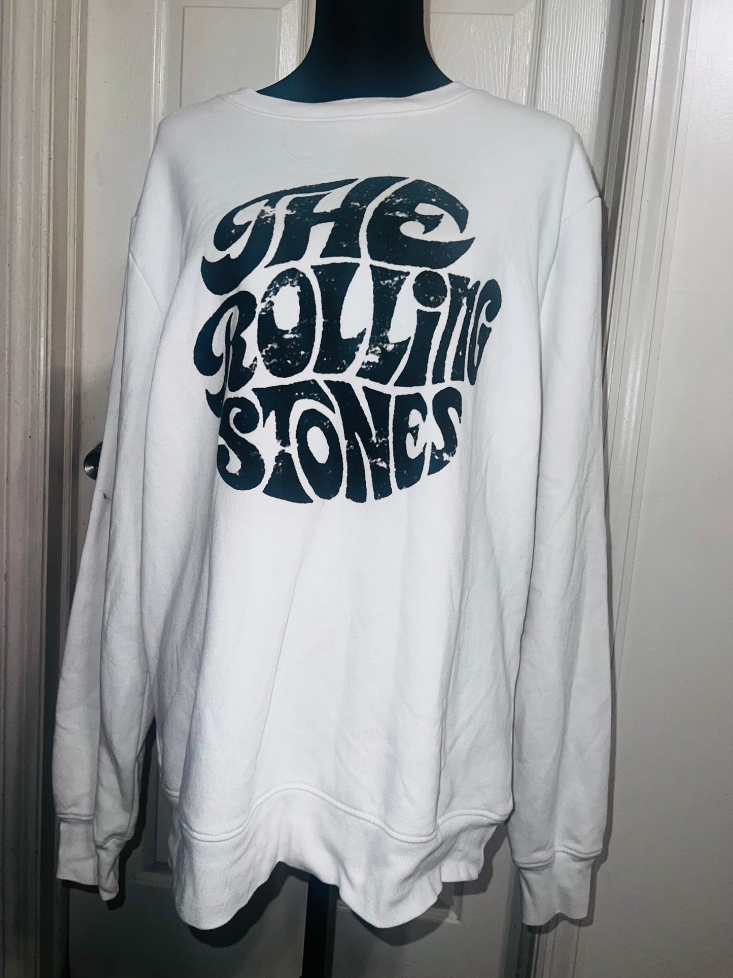 The Rolling Stones Oversized Distressed Sweatshirt