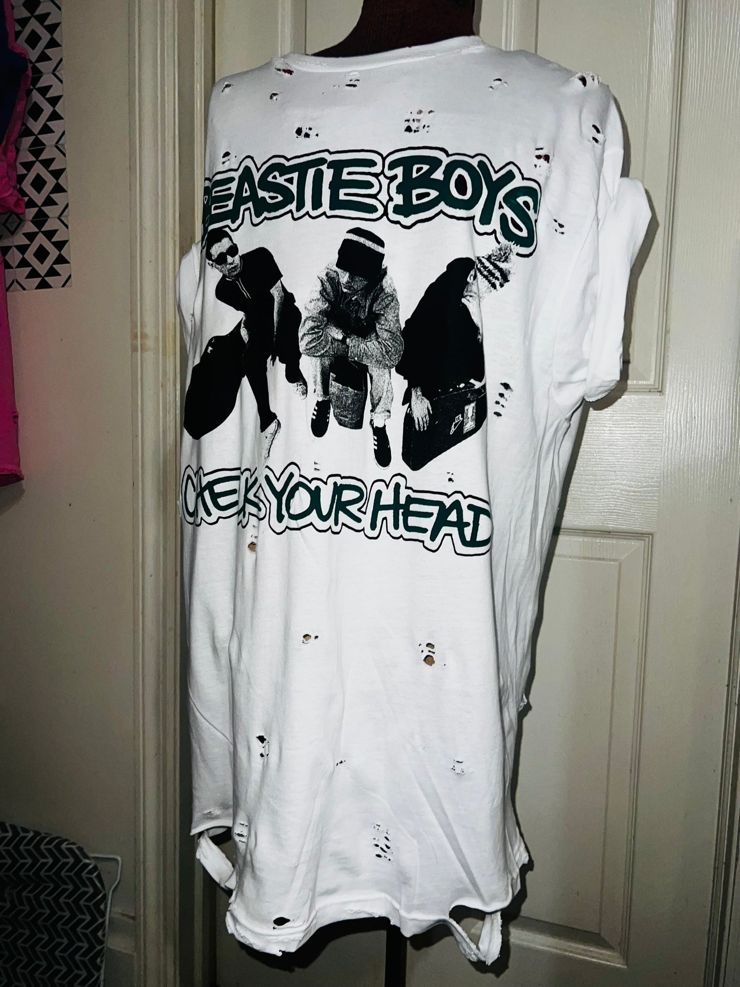 Beastie Boys Double Sided Oversized Distressed Tee