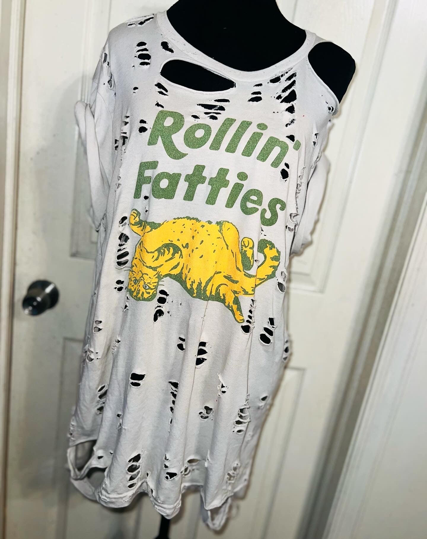Rollin’ Fatties Oversized Distressed Tee