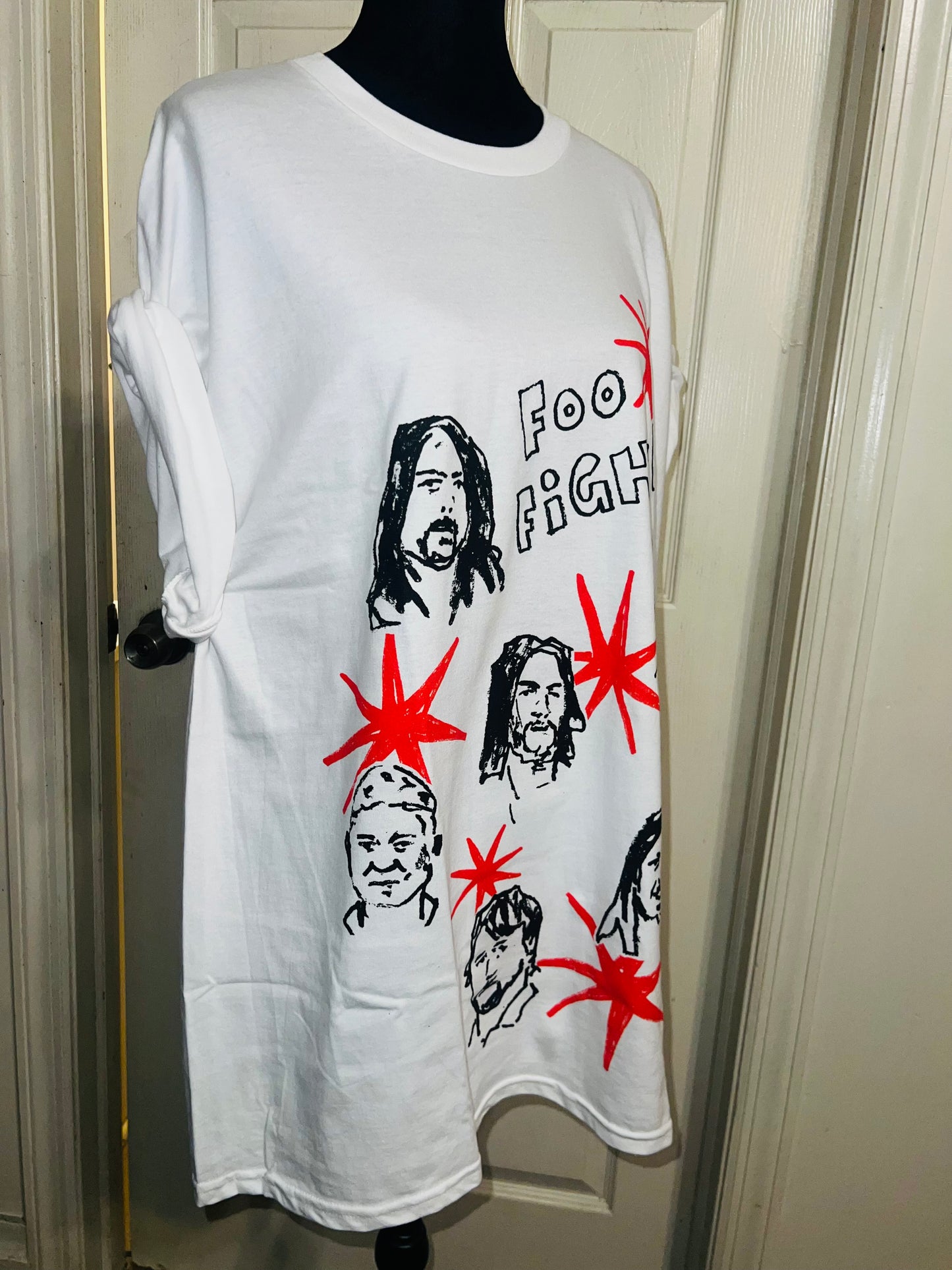Foo Fighters Oversized Distressed Tee