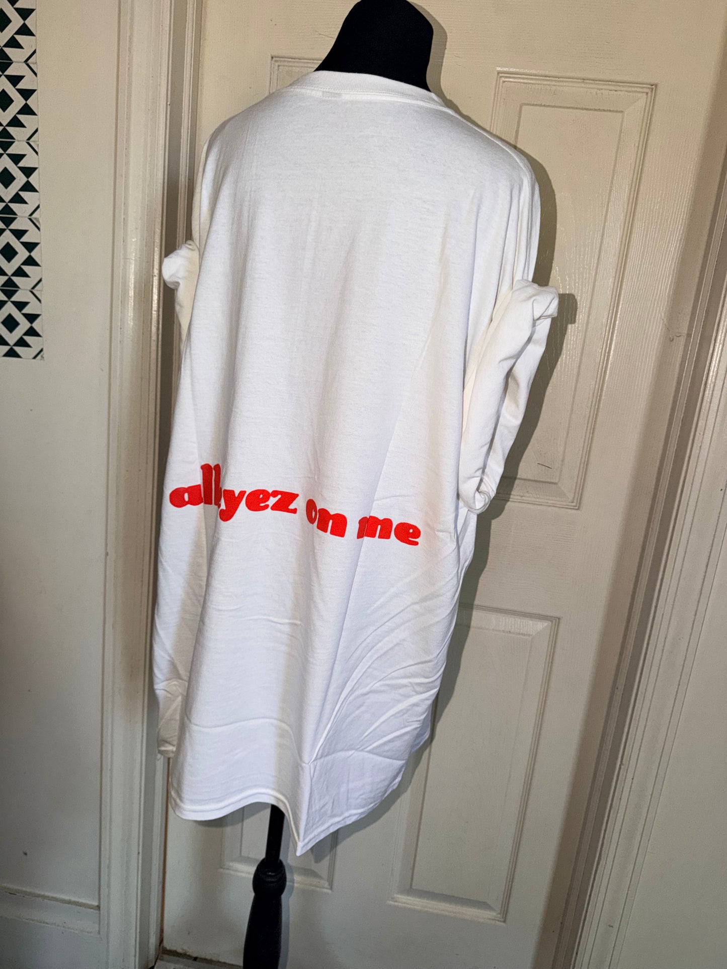 Tupac Double Sided Oversized Distressed Tee
