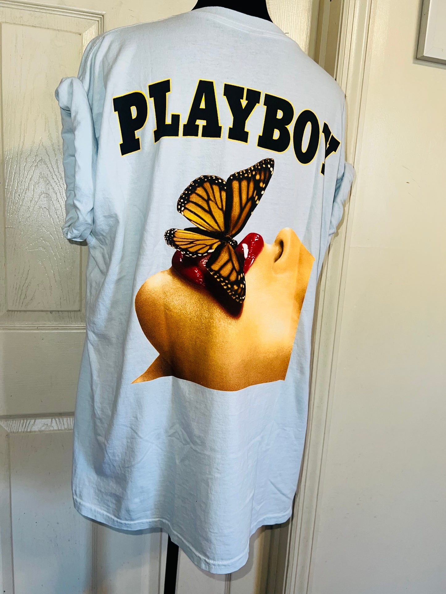 Playboy Double Sided Oversized Distressed Tee
