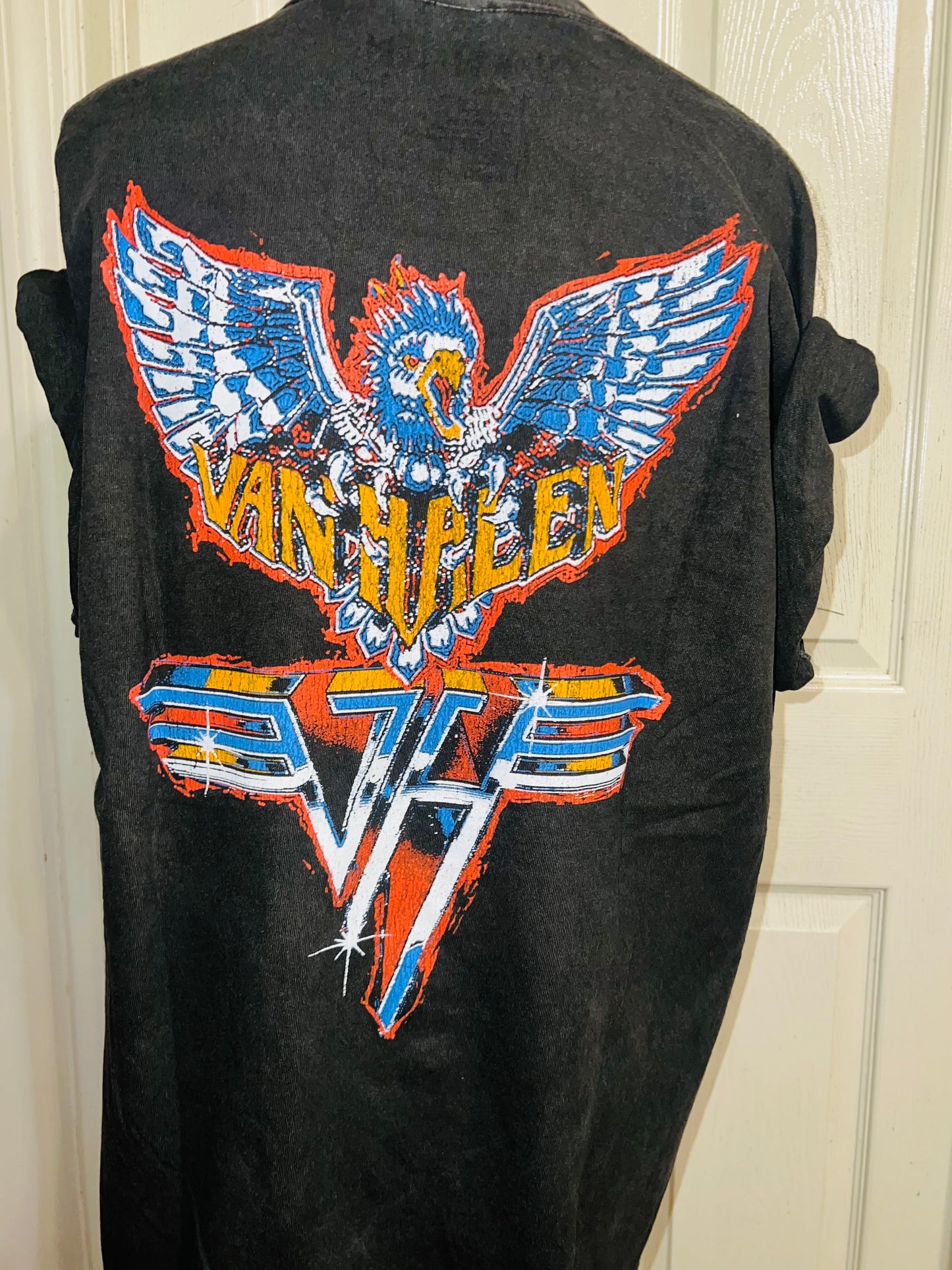 Van Halen Double Sided Oversized Distressed Tee