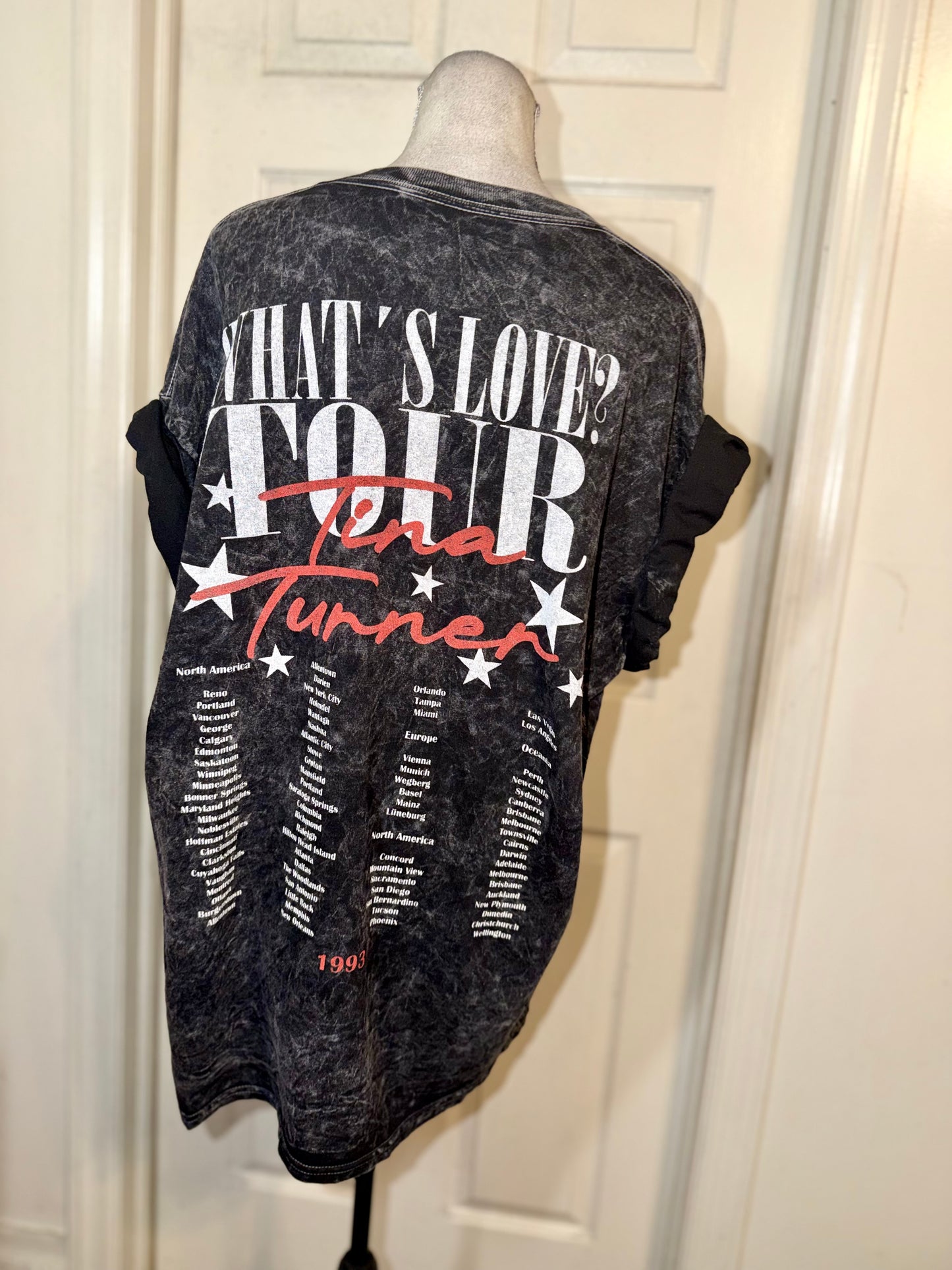 Tina Turner Double Sided Oversized Distressed Tee