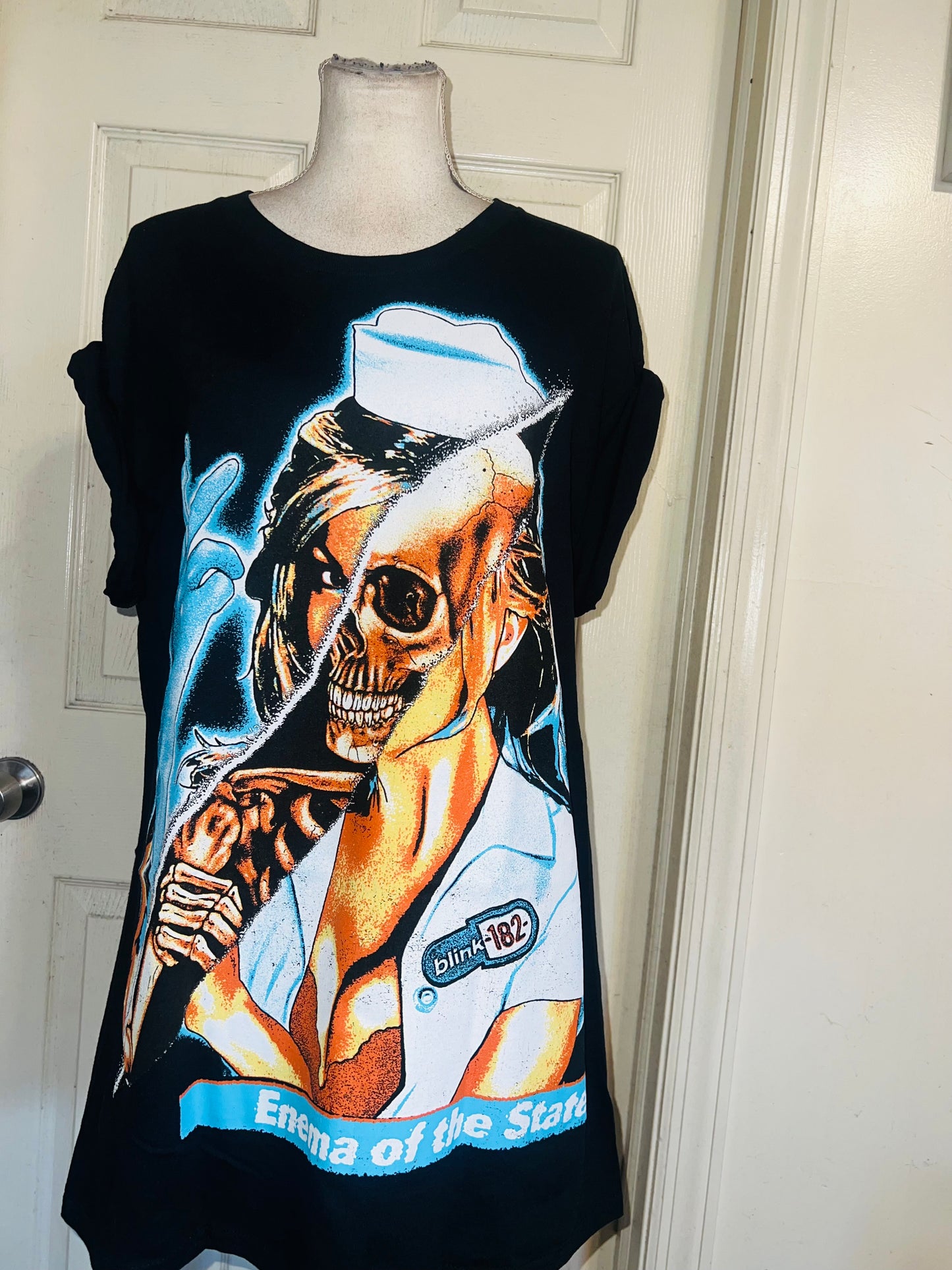 Blink 182 ‘Halloween’ Oversized Distressed Tee