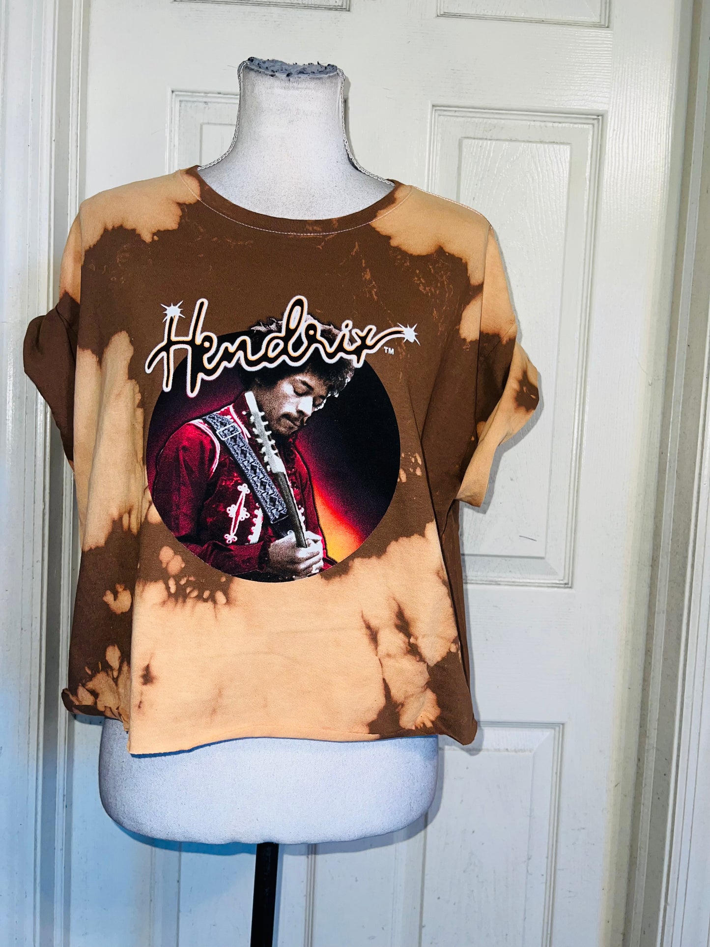 Jim Hendrix Oversized Distressed Cropped Tee