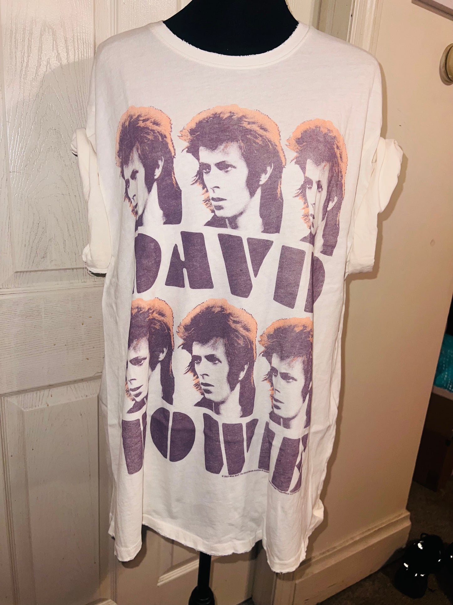 David Bowie Oversized Distressed Tee