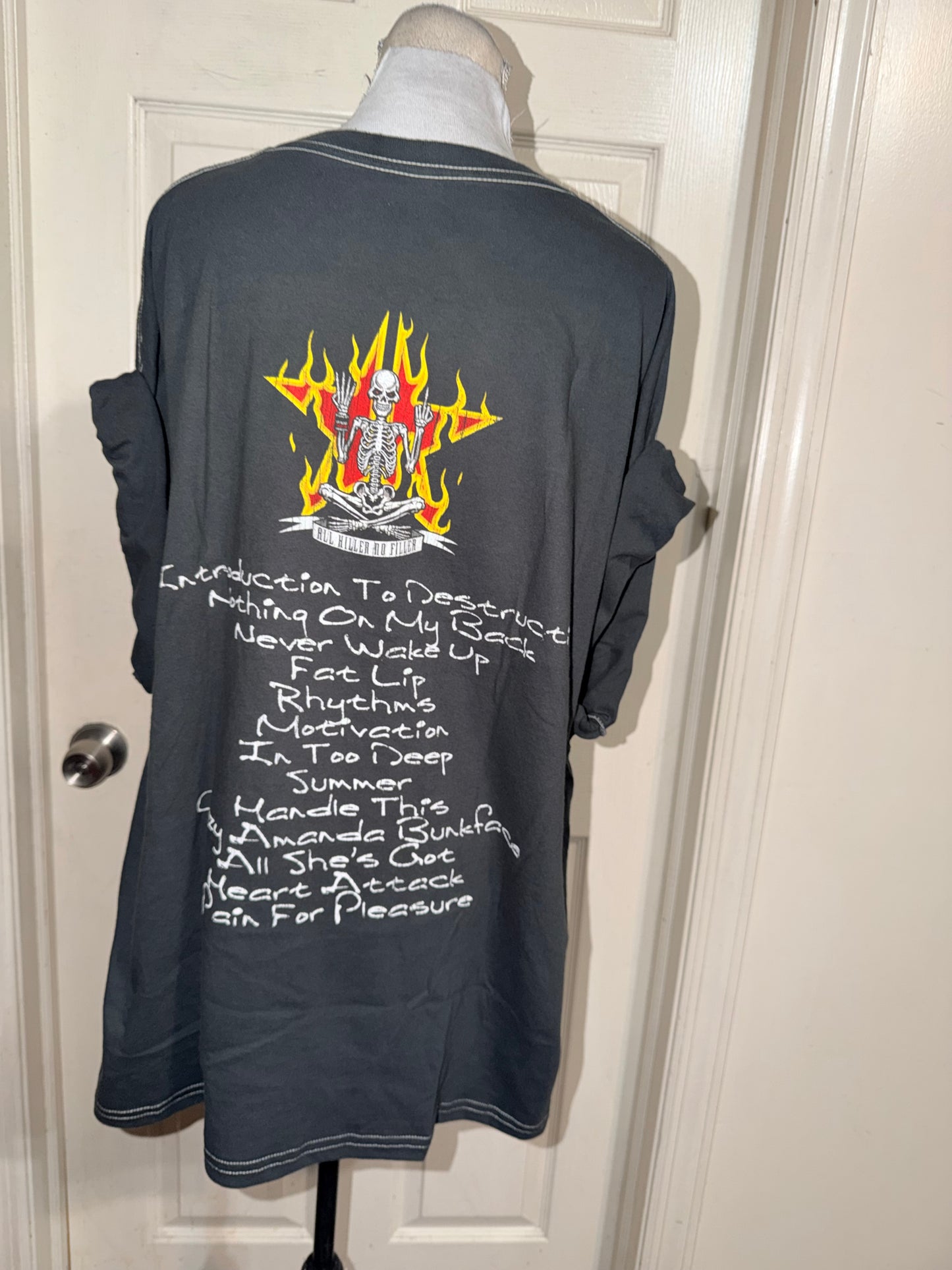 Sum 41 Double Sided Oversized Distressed Tee