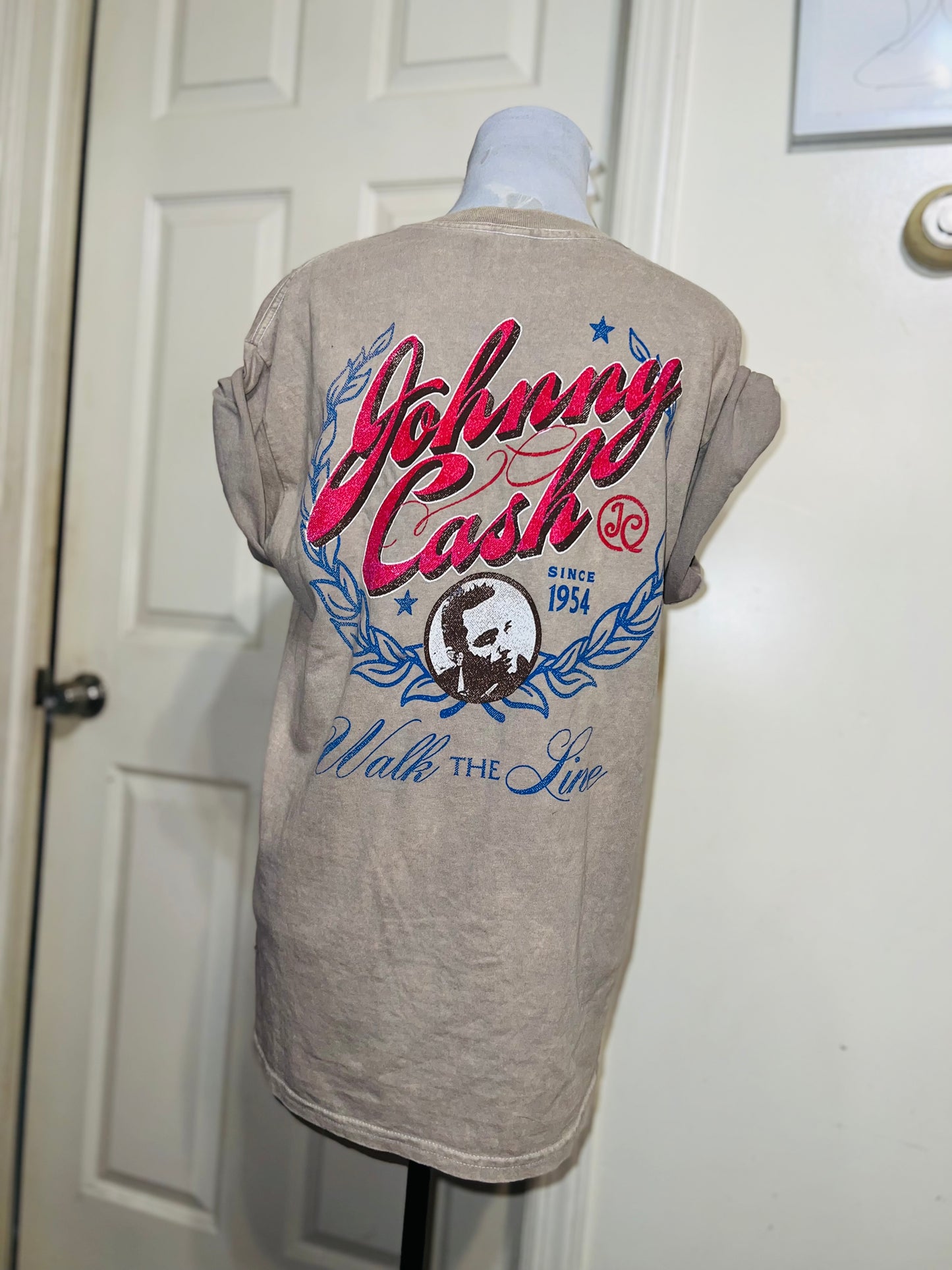 Johnny Cash Double Sided Oversized Distressed Tee