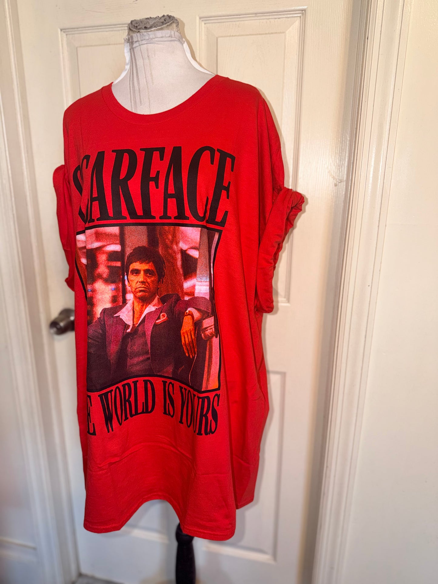 Scarface Oversized Distressed Tee