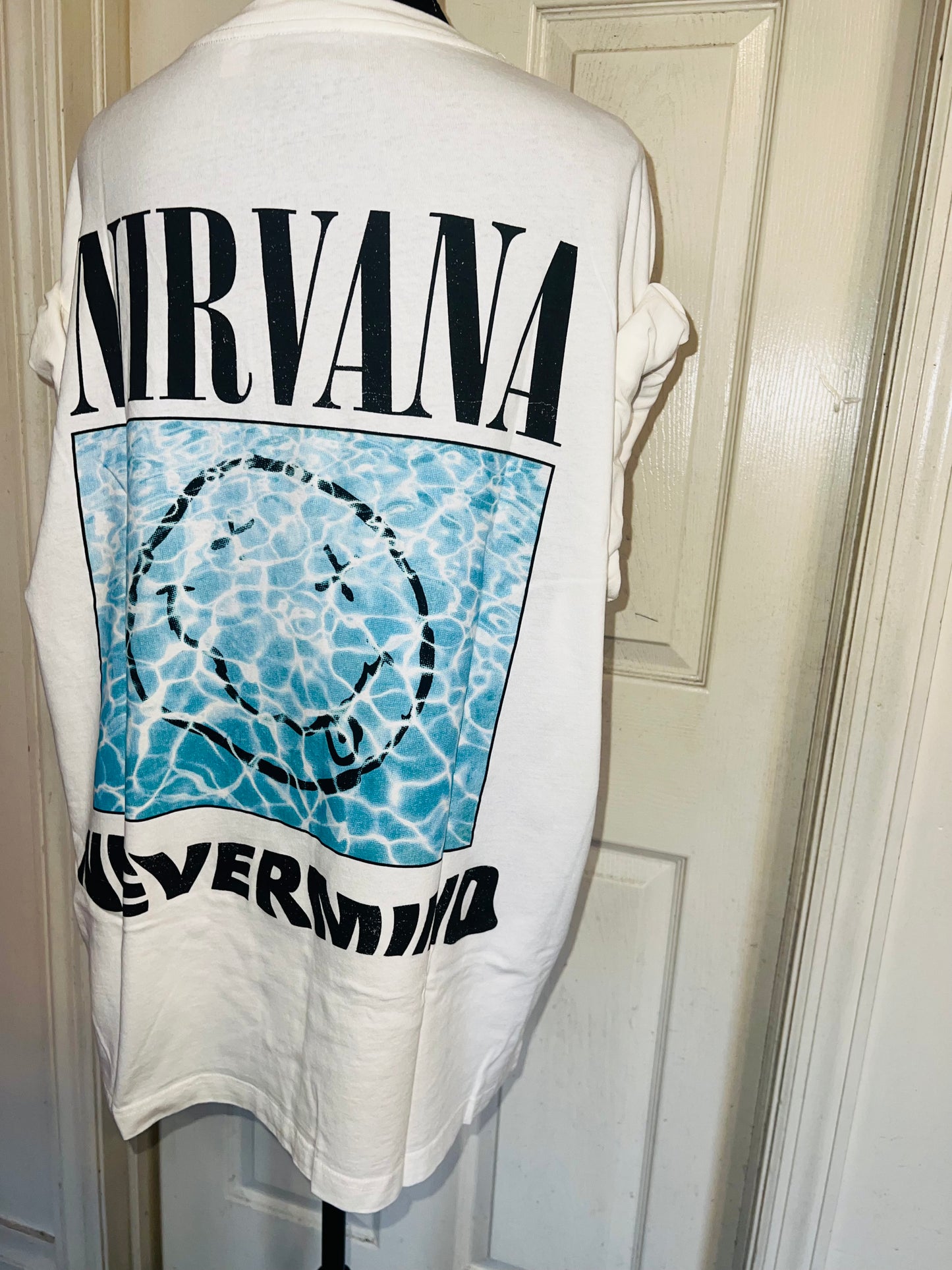 Nirvana Double Sided Oversized Distressed Tee