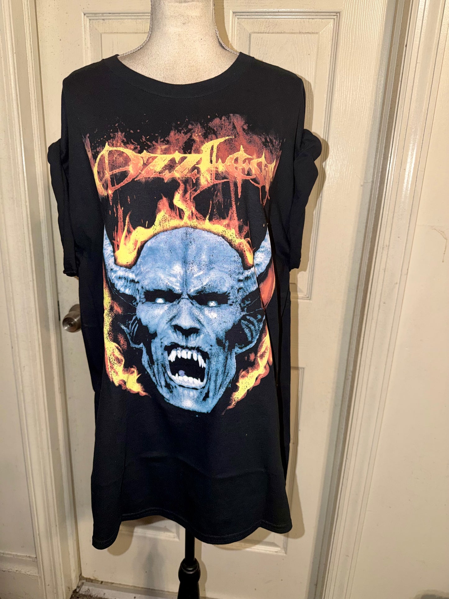 Ozzy Osbourne Ozzfest Oversized Distressed Tee