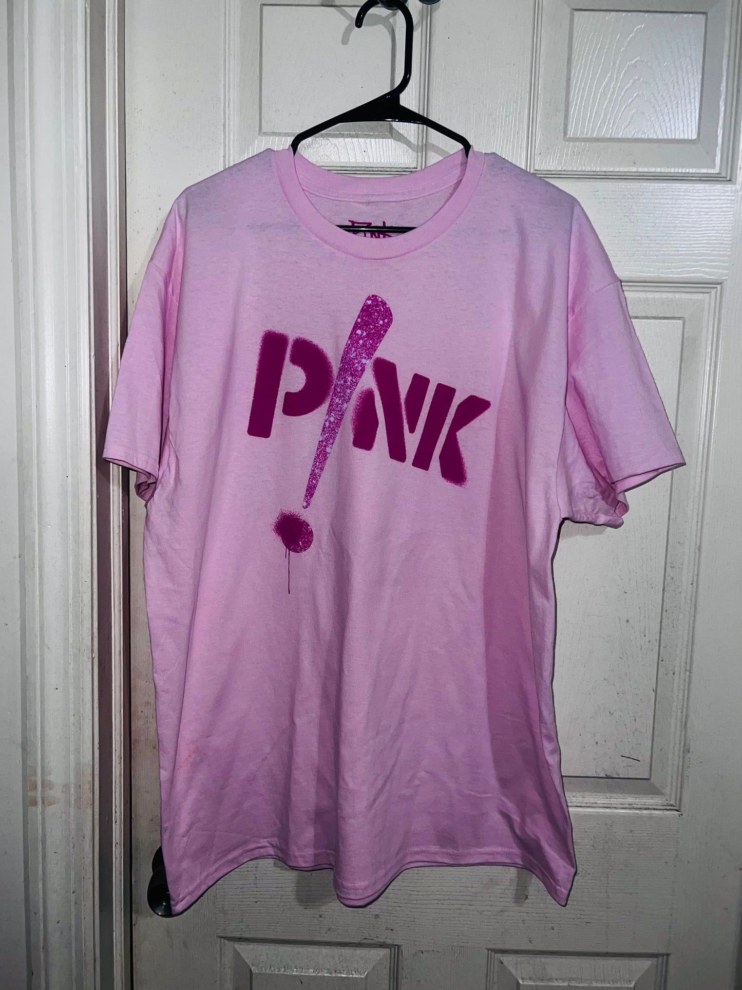 P!NK Double Sided Oversized Distressed Tee