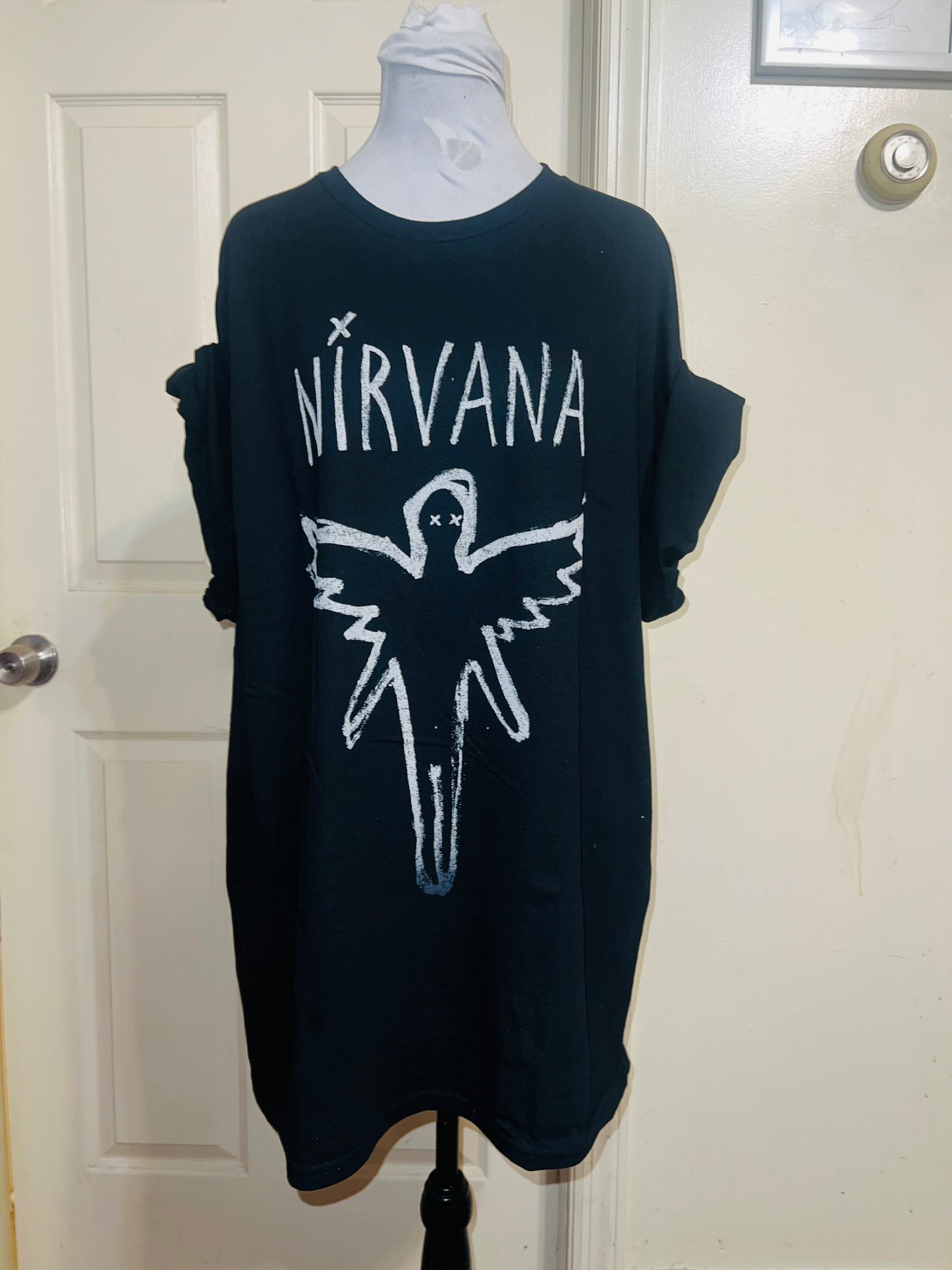 Nirvana Oversized Distressed Tee