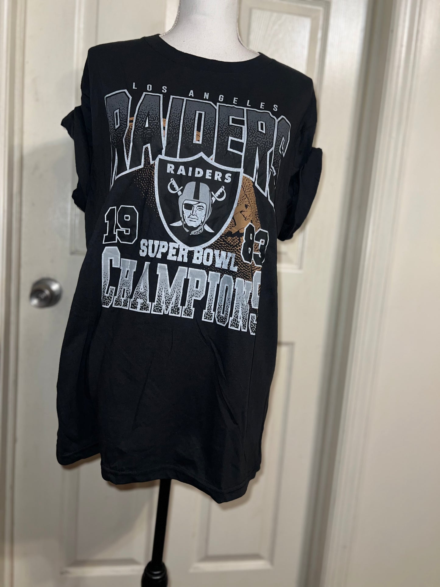 Las Vegas Raiders Oversized Distressed Tee