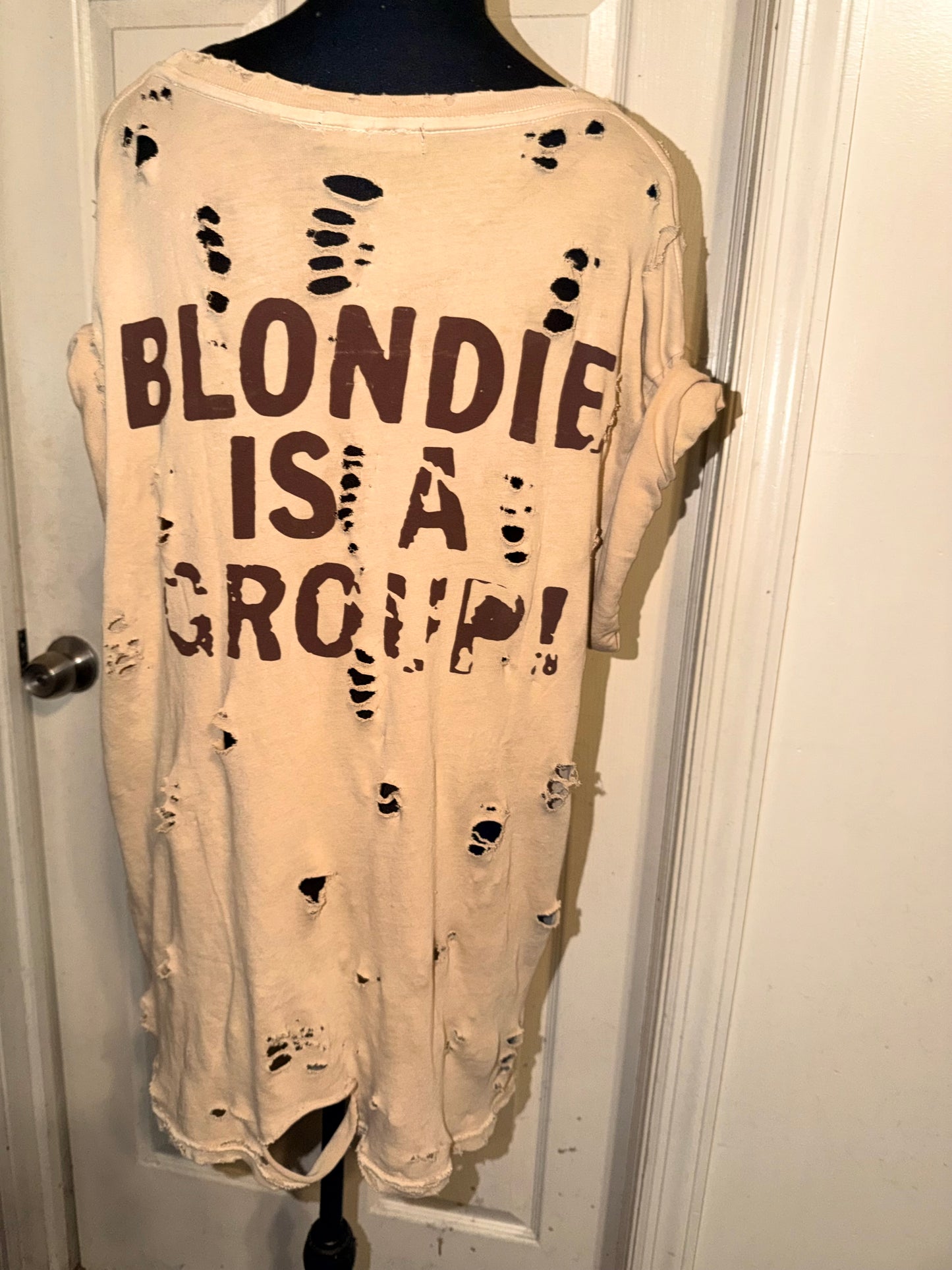 Blondie Double Sided Oversized Distressed Tee (as is)