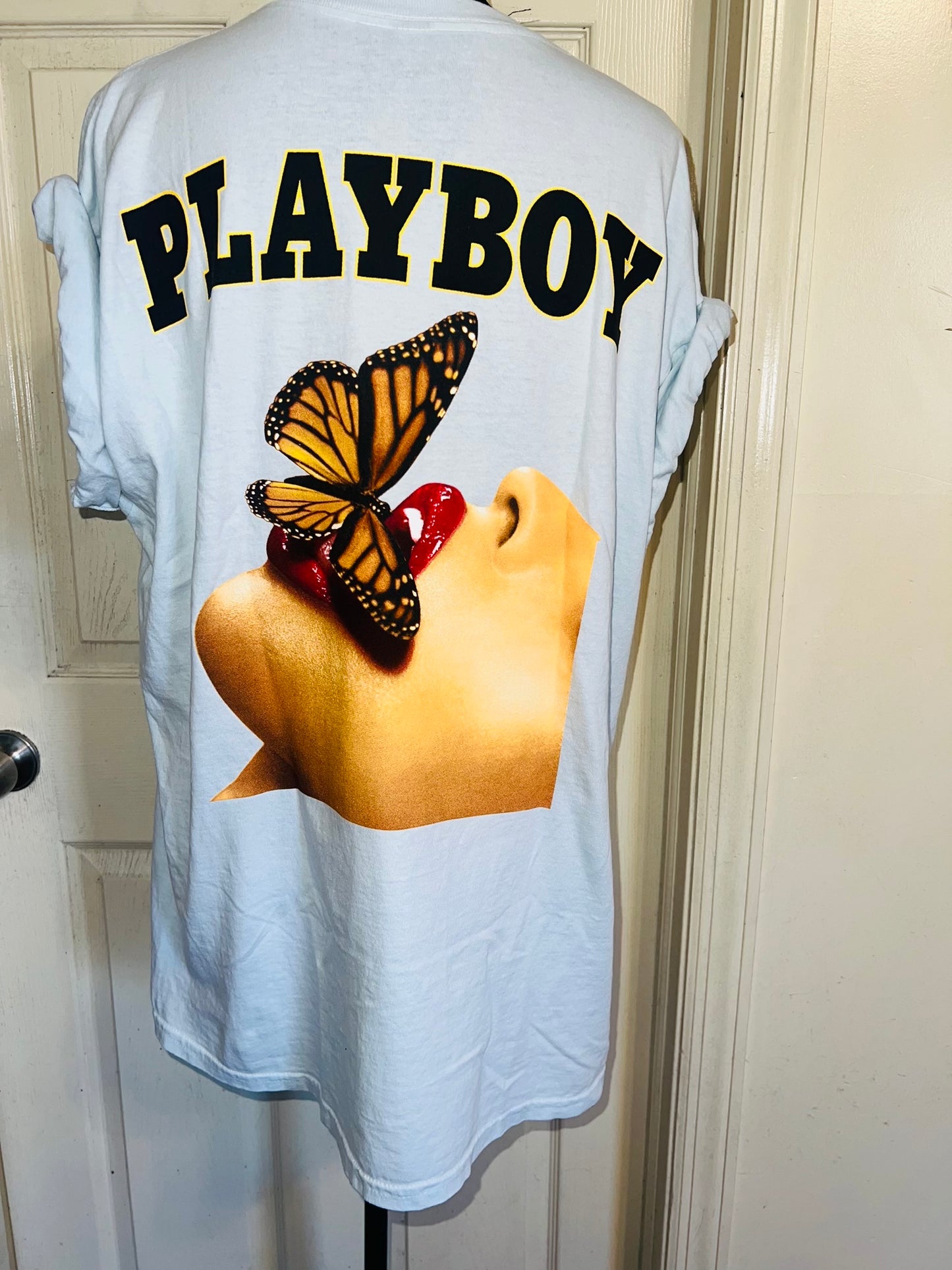 Playboy Double Sided Oversized Distressed Tee