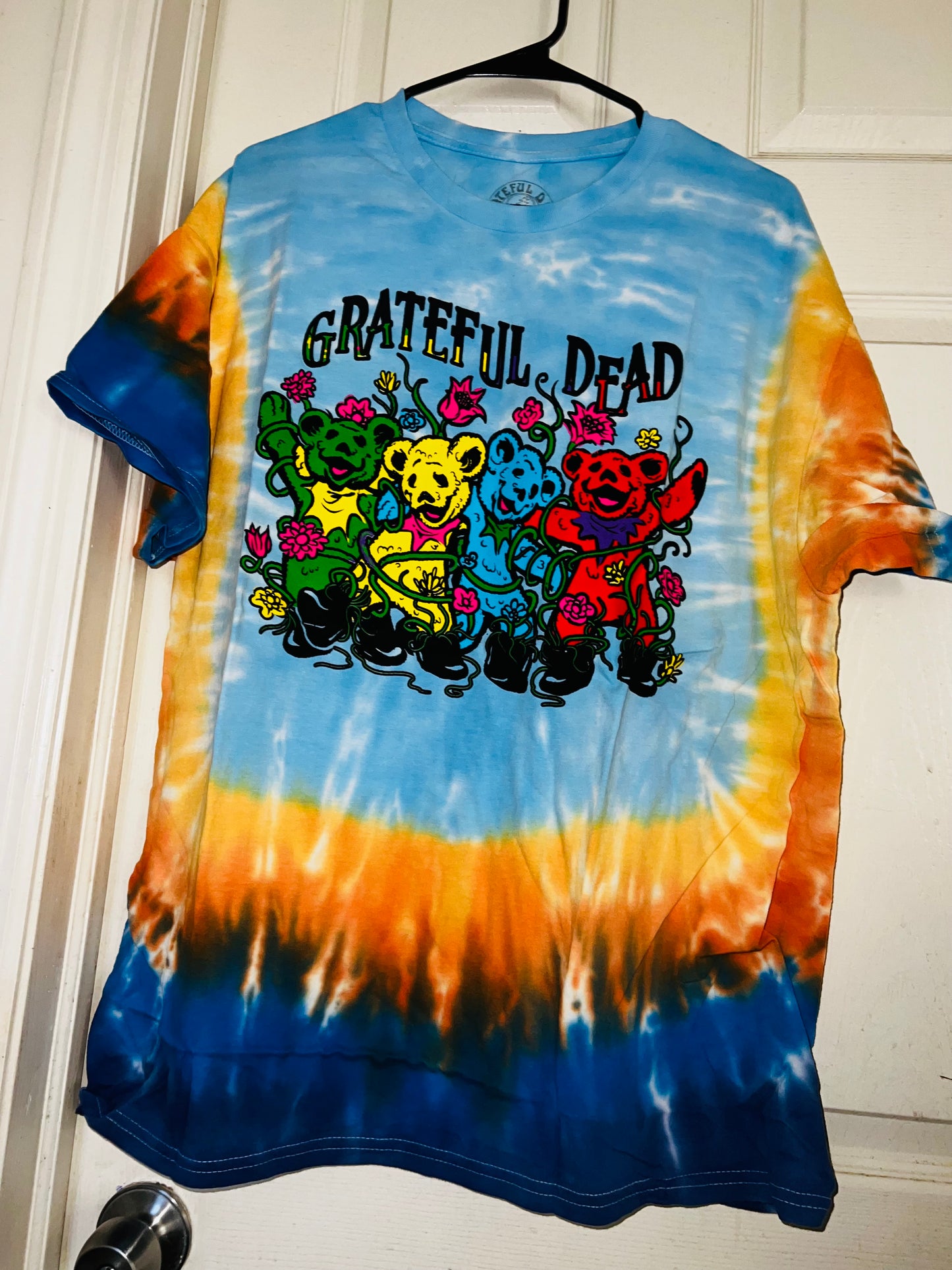 Grateful Dead Tie Dye Oversized Distressed Tee