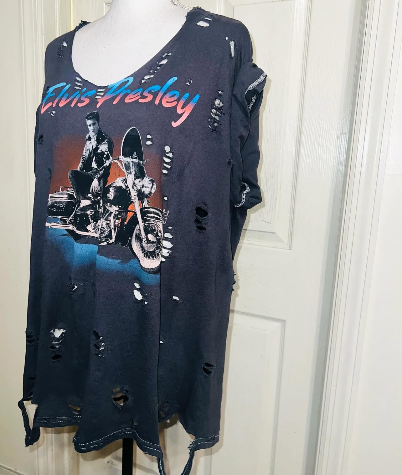 Elvis Oversized Distressed Tee