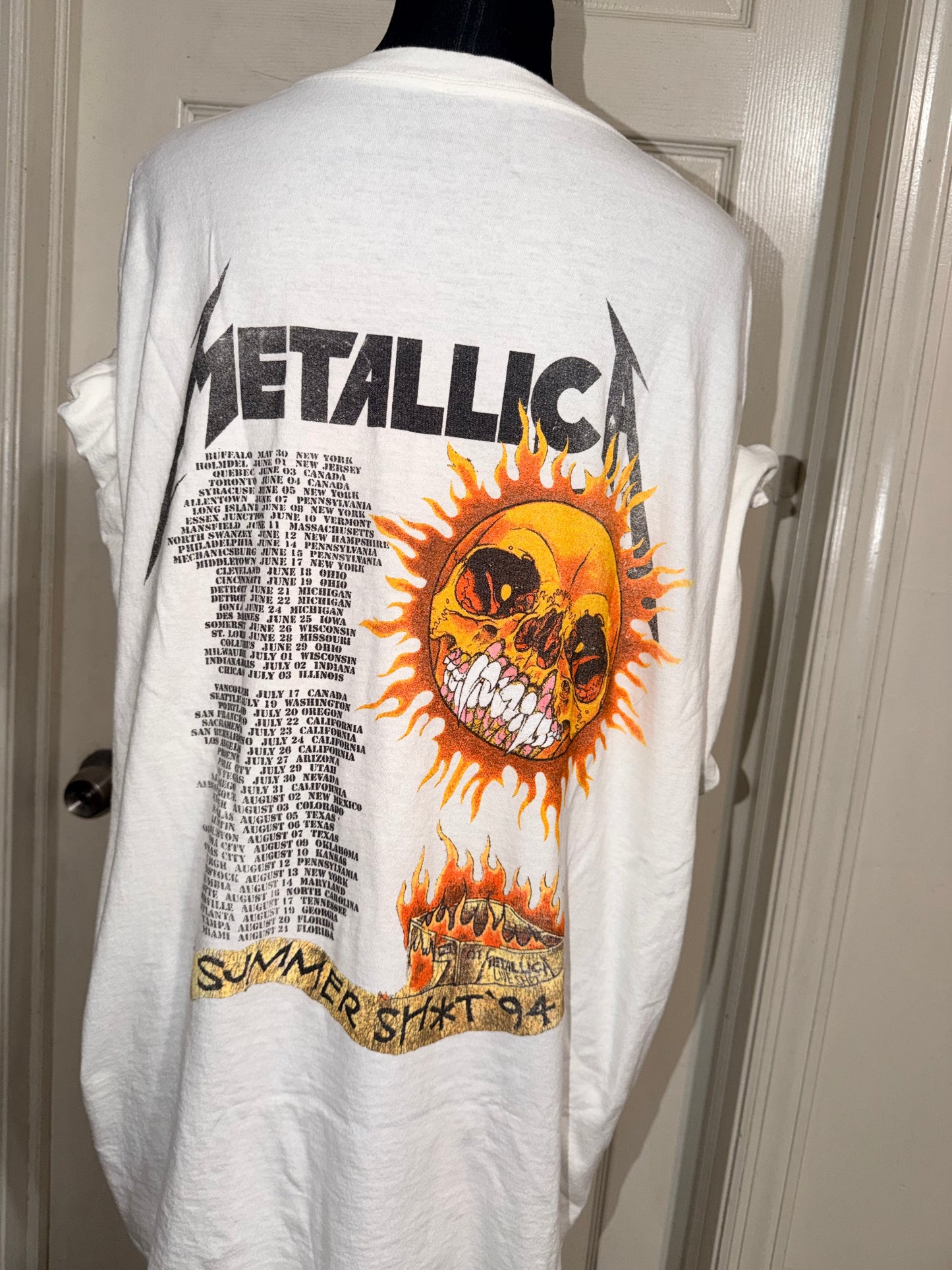 Metallica Double Sided Oversized Distressed Tee