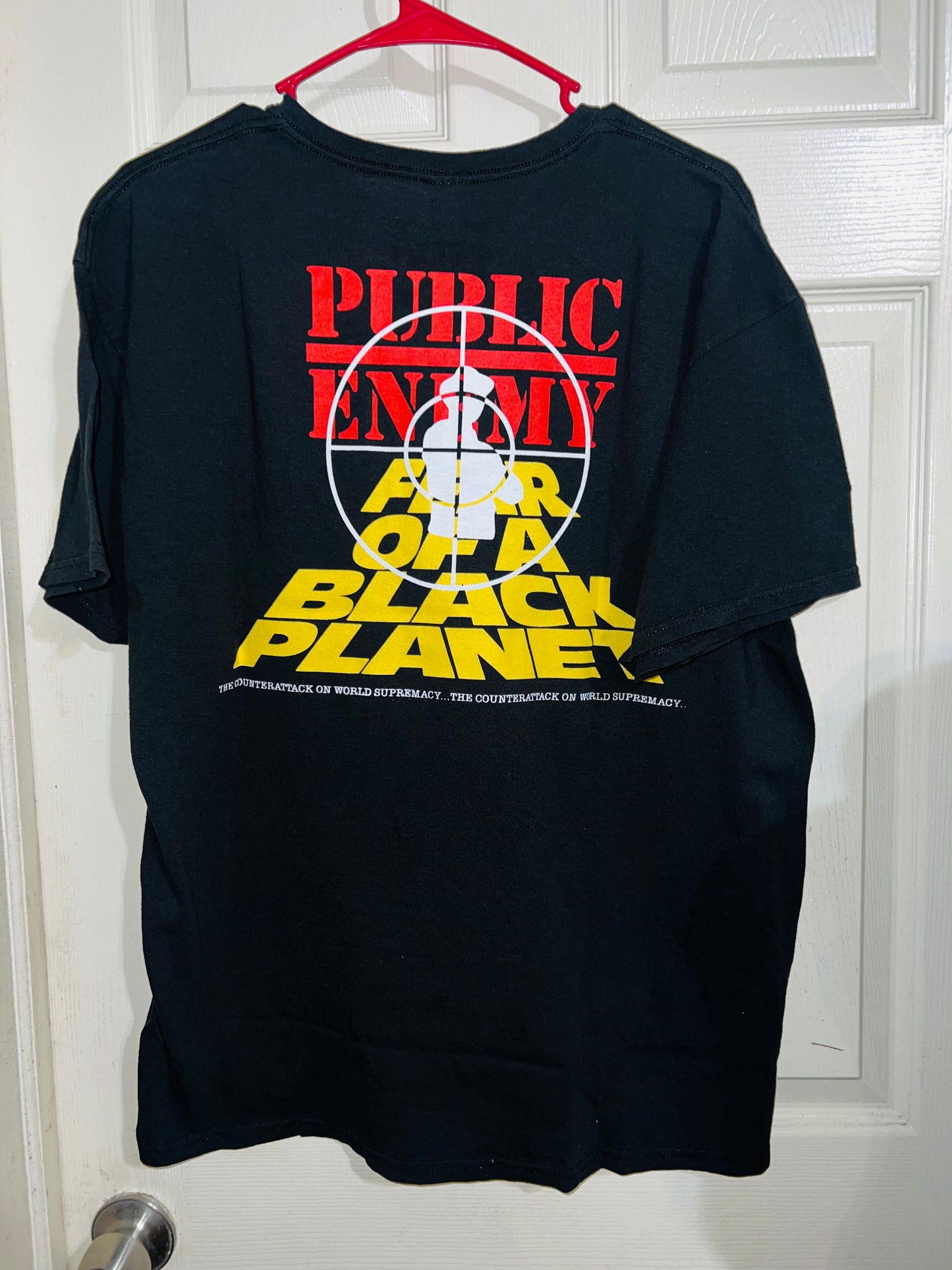 Public Enemy Oversized Double Sided Distressed Tee