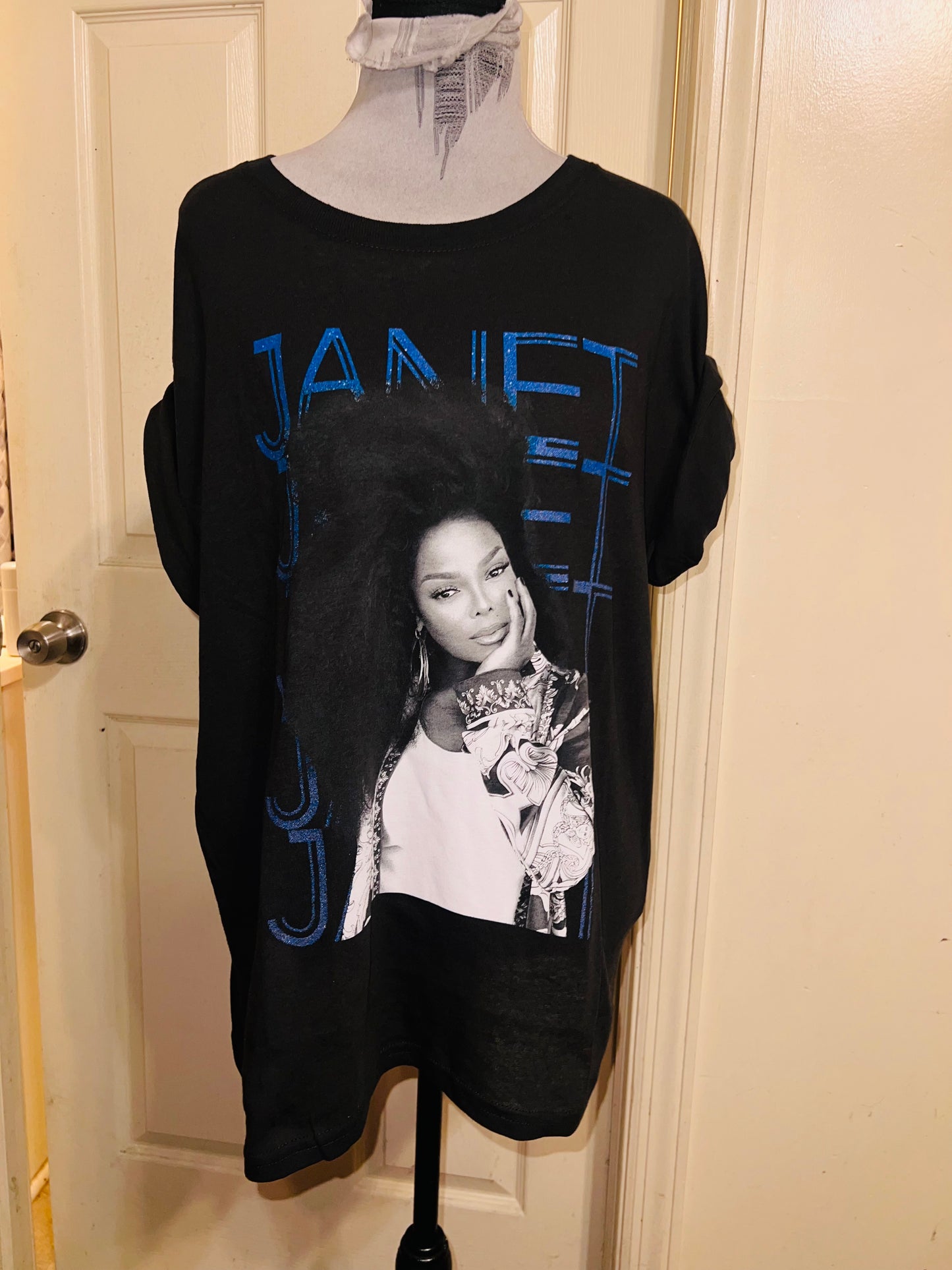 Janet Jackson Oversized Distressed Tee