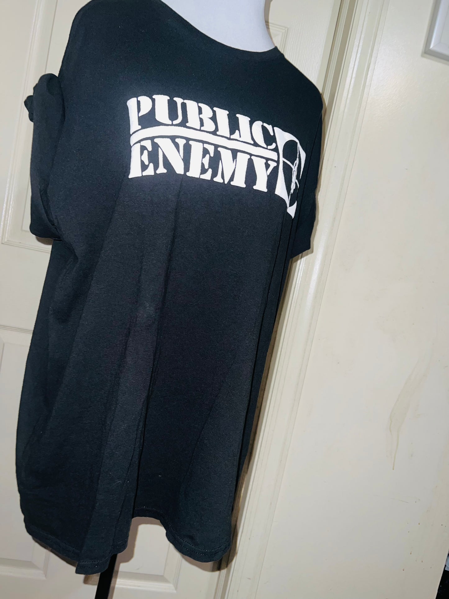 Public Enemy Oversized Double Sided Distressed Tee