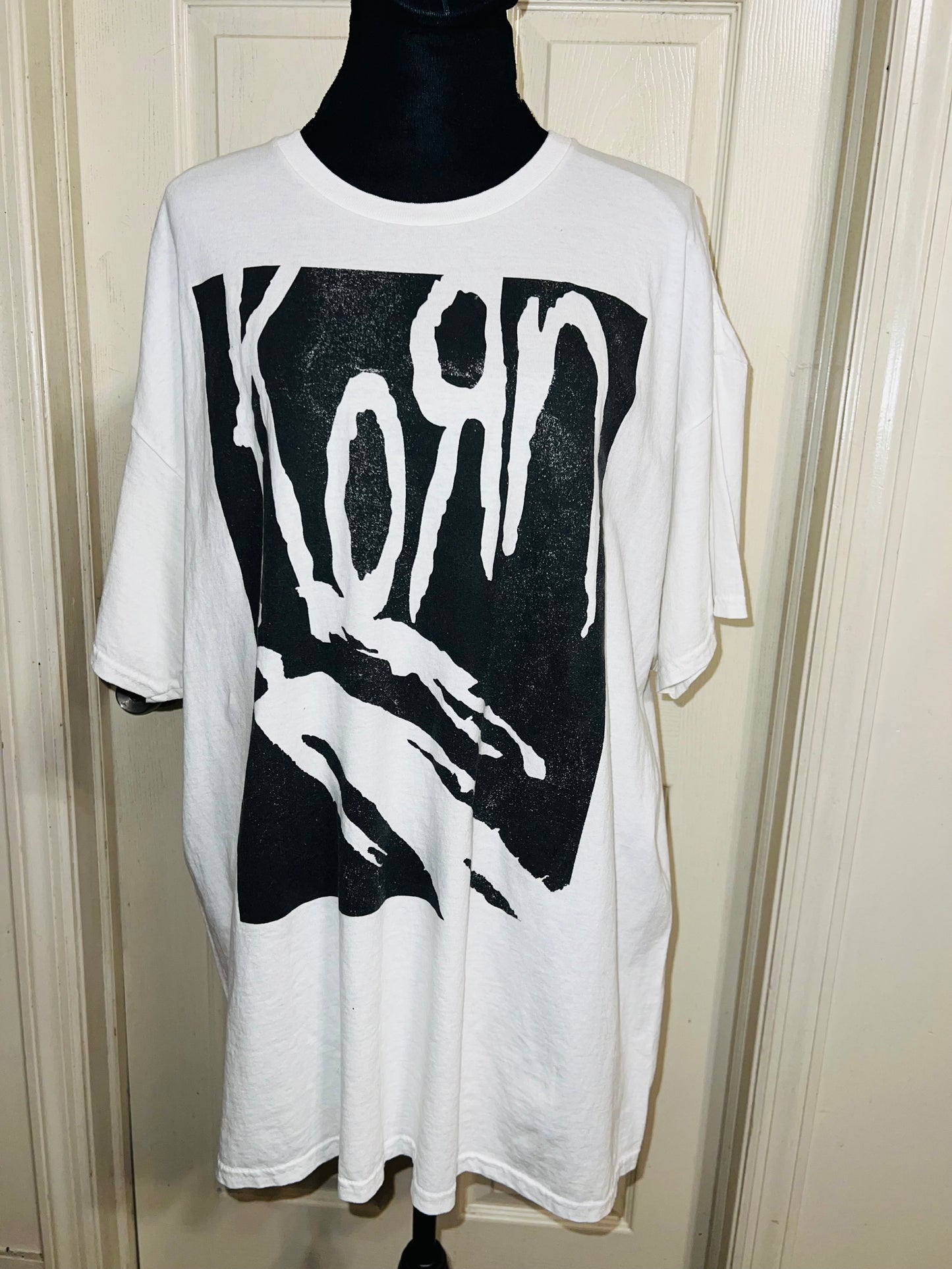 Korn Oversized Distressed T-Shirt