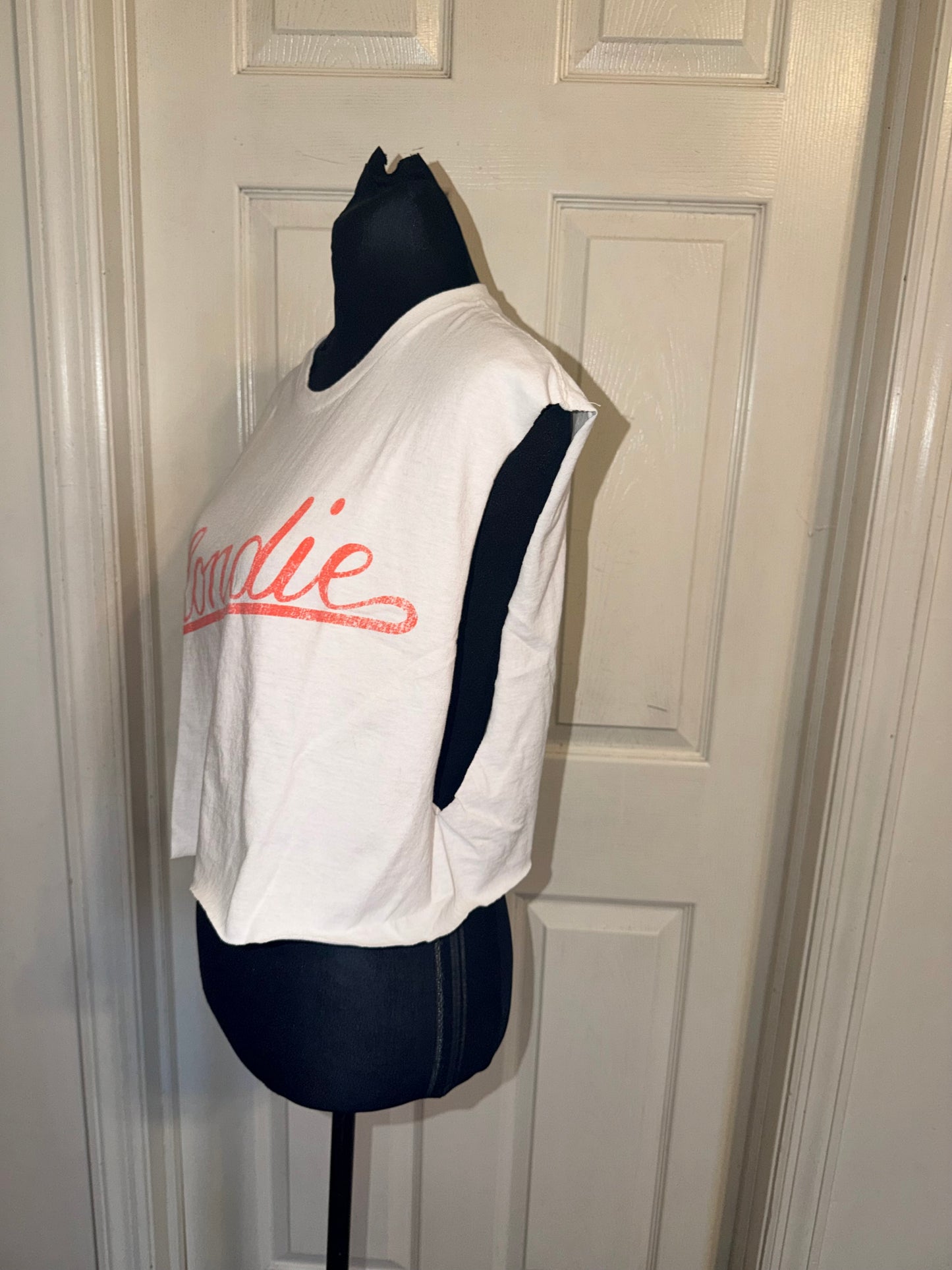 Blondie Oversized Distressed Cropped Tank