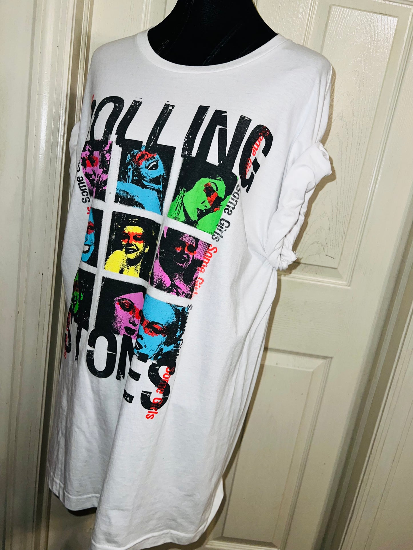 Rolling Stones “Some Girls” Distressed Oversized Tee