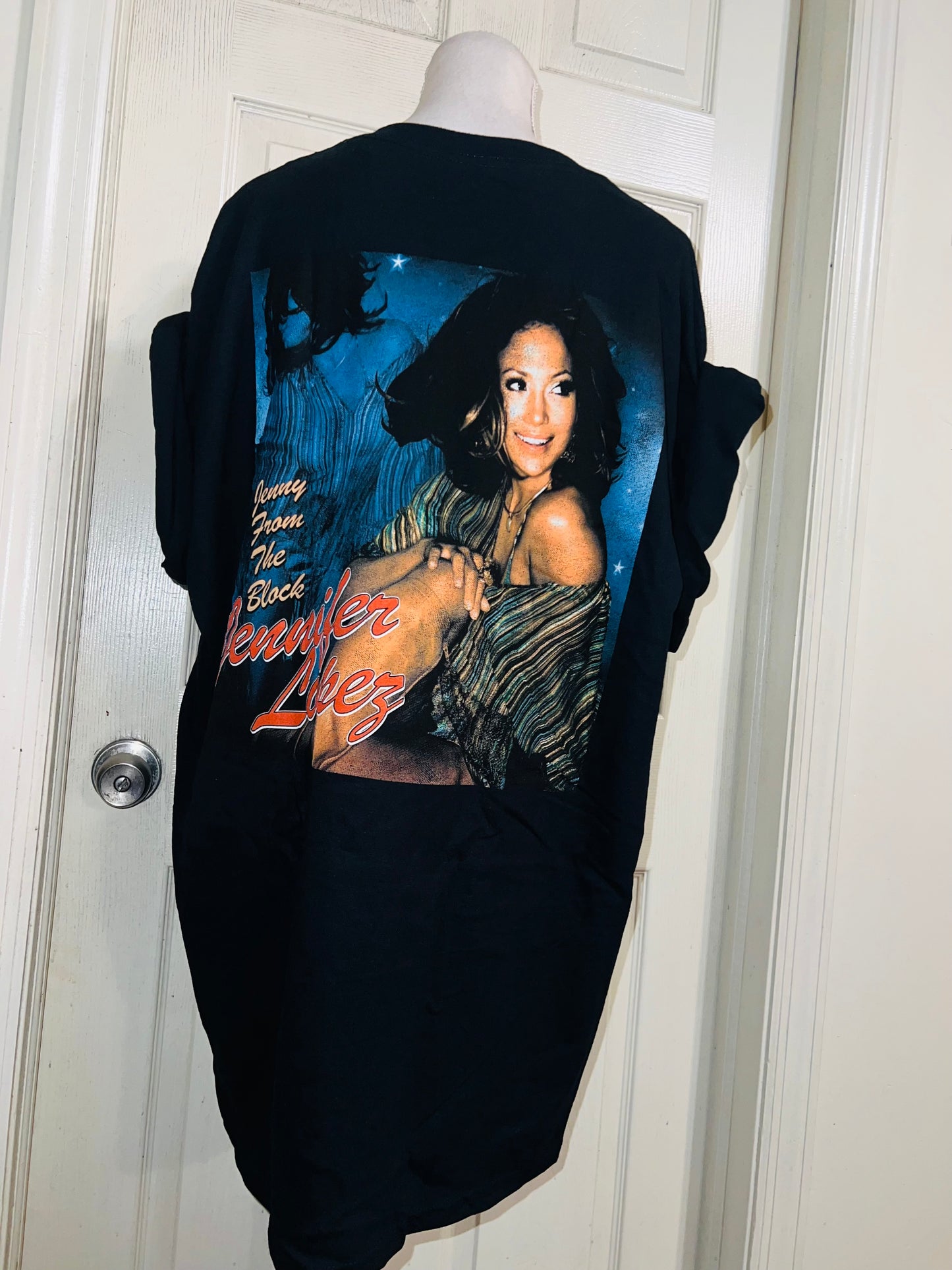 Jennifer Lopez Double Sided Vintage Style Distressed Tee