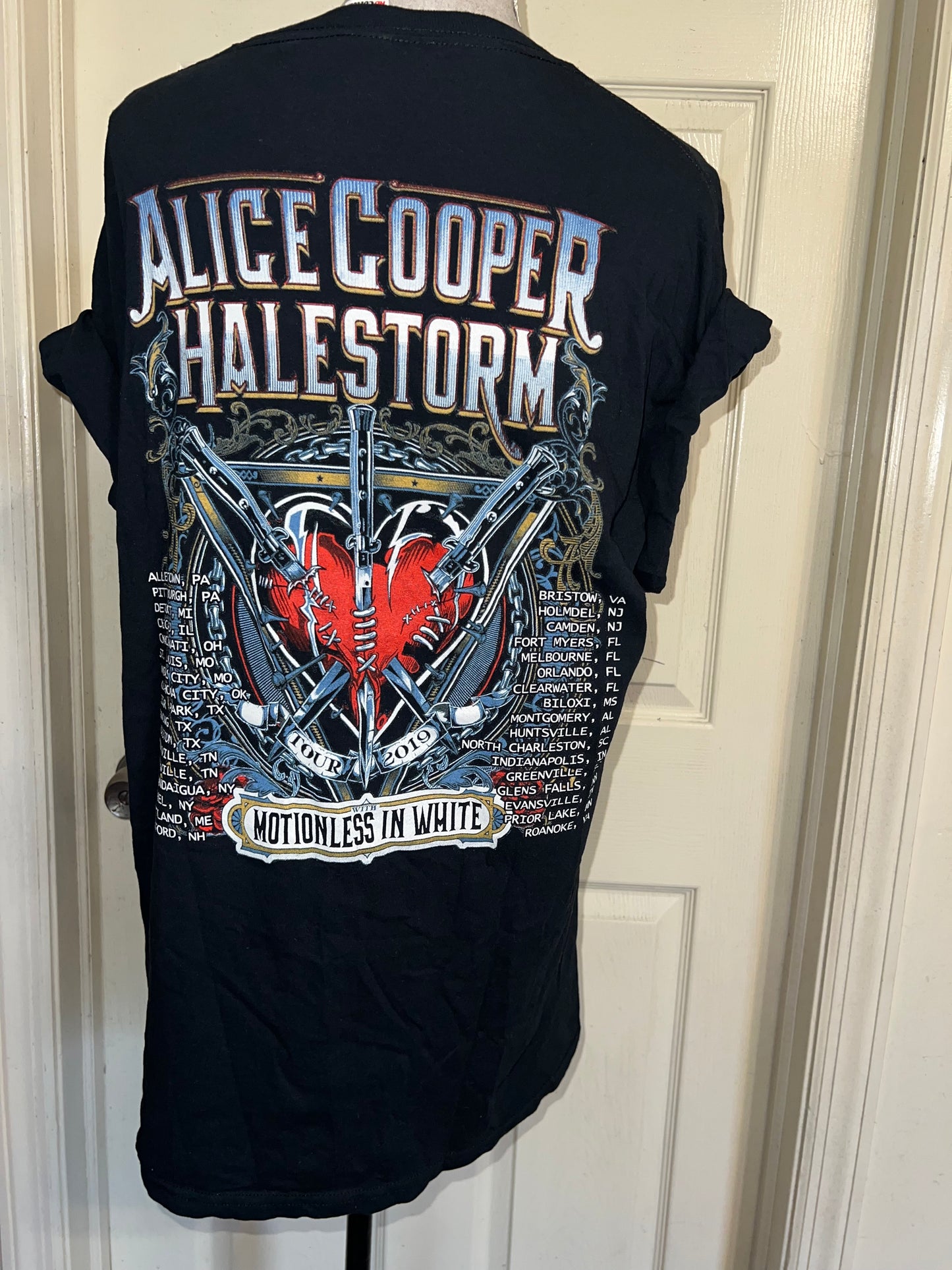 Alice Cooper Double Sided Oversized Distressed Tee