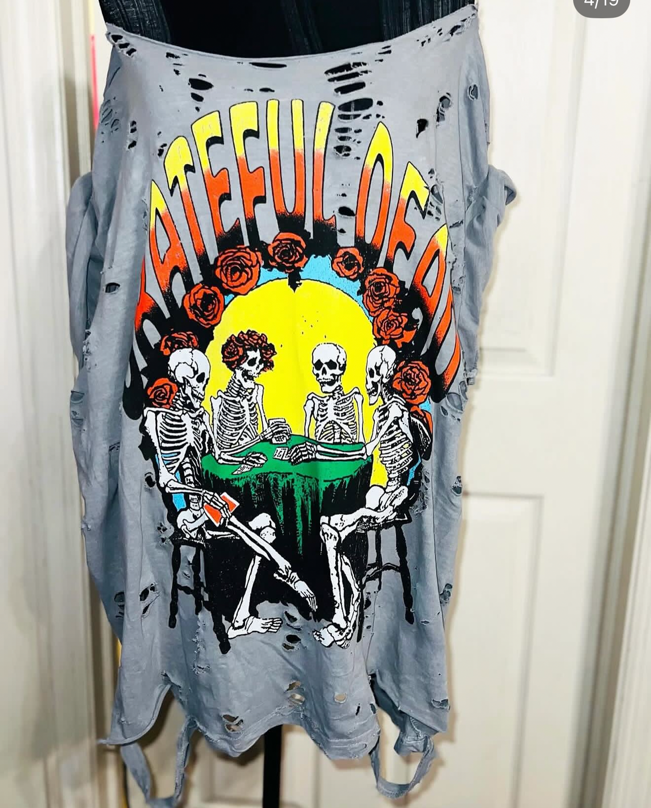 Grateful Dead Oversized Distressed Tee